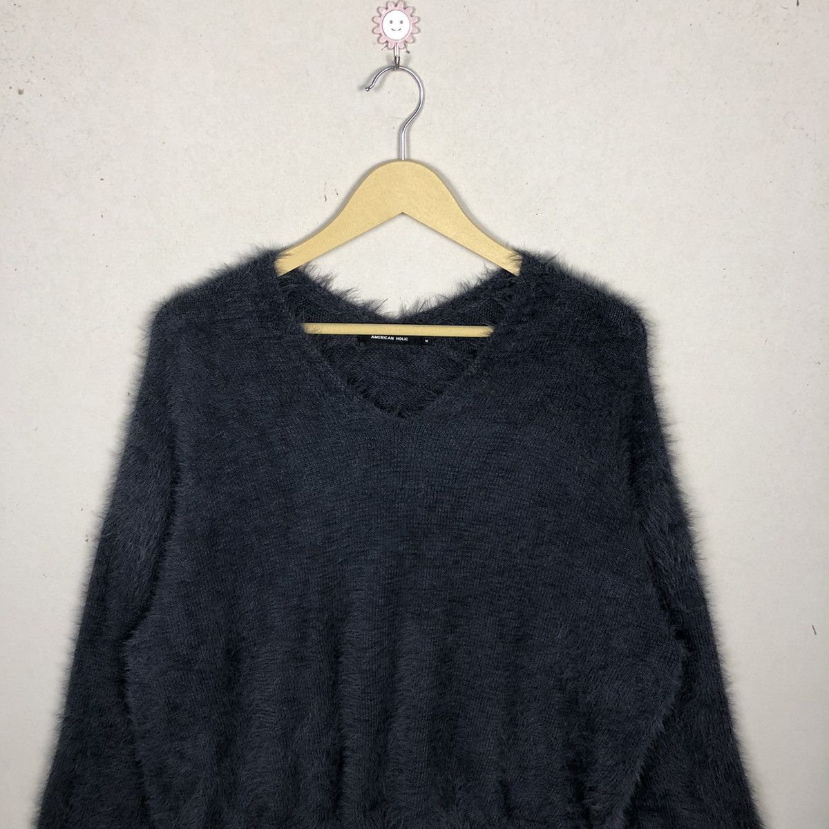 Aran Isles Knitwear × Japanese Brand Mohair American Holic Sweatshirt Knit Size US M / EU 48-50 / 2 - 3 Thumbnail