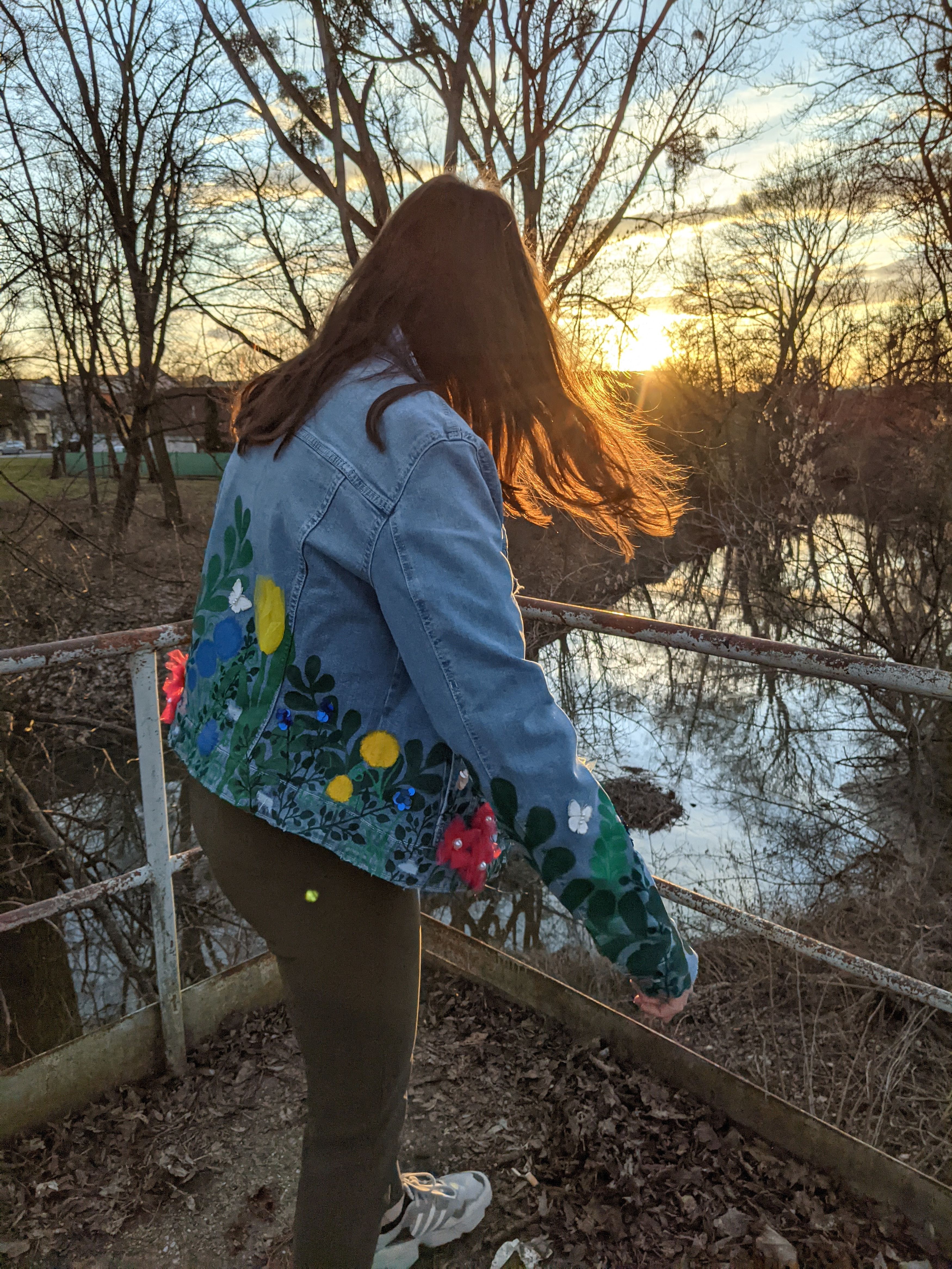 Handmade Handmade jacket 'Flower jungle' (available in all sizes) Size S / US 4 / IT 40 - 4 Thumbnail
