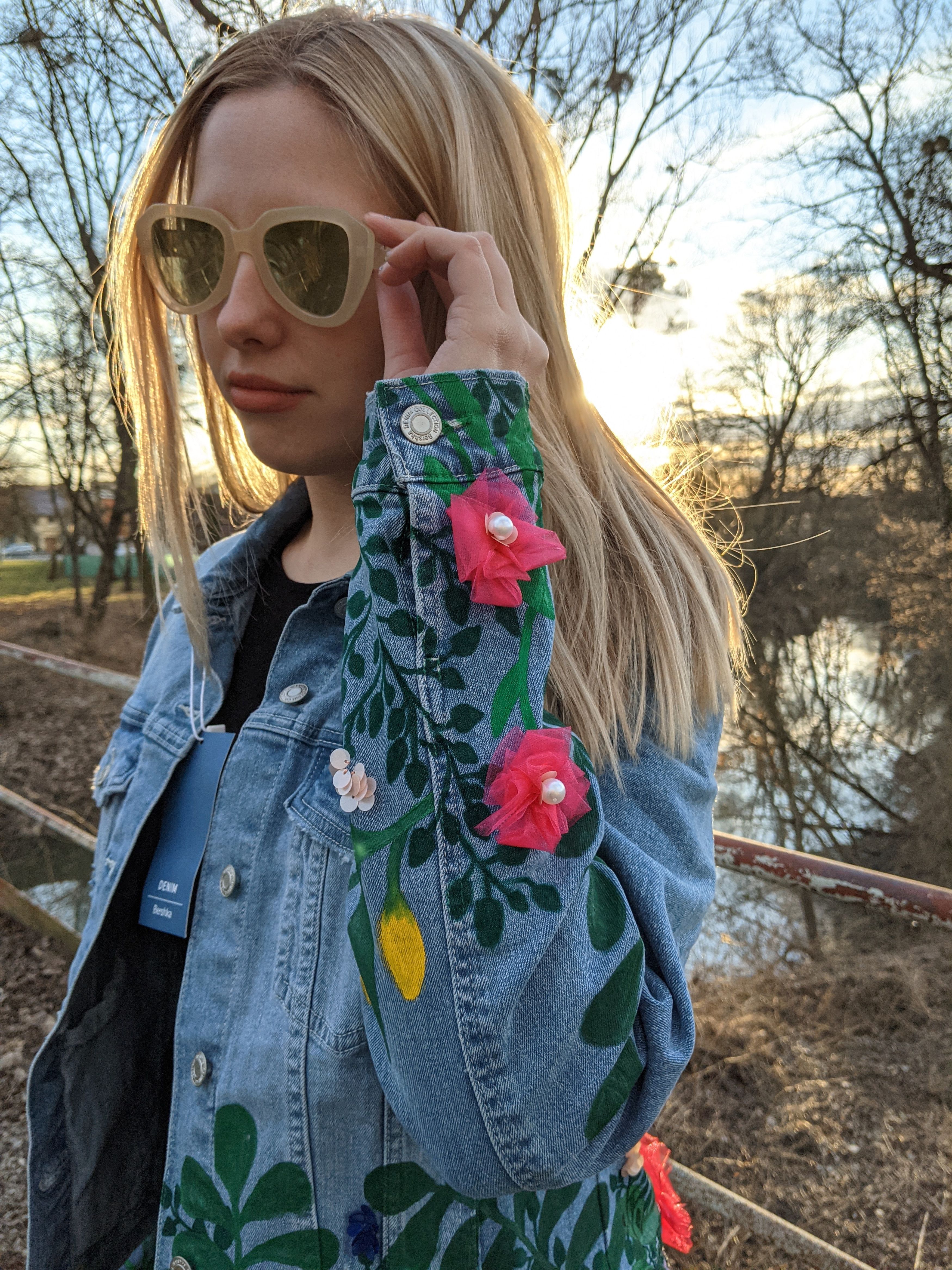 Handmade Handmade jacket 'Flower jungle' (available in all sizes) Size S / US 4 / IT 40 - 2 Thumbnail