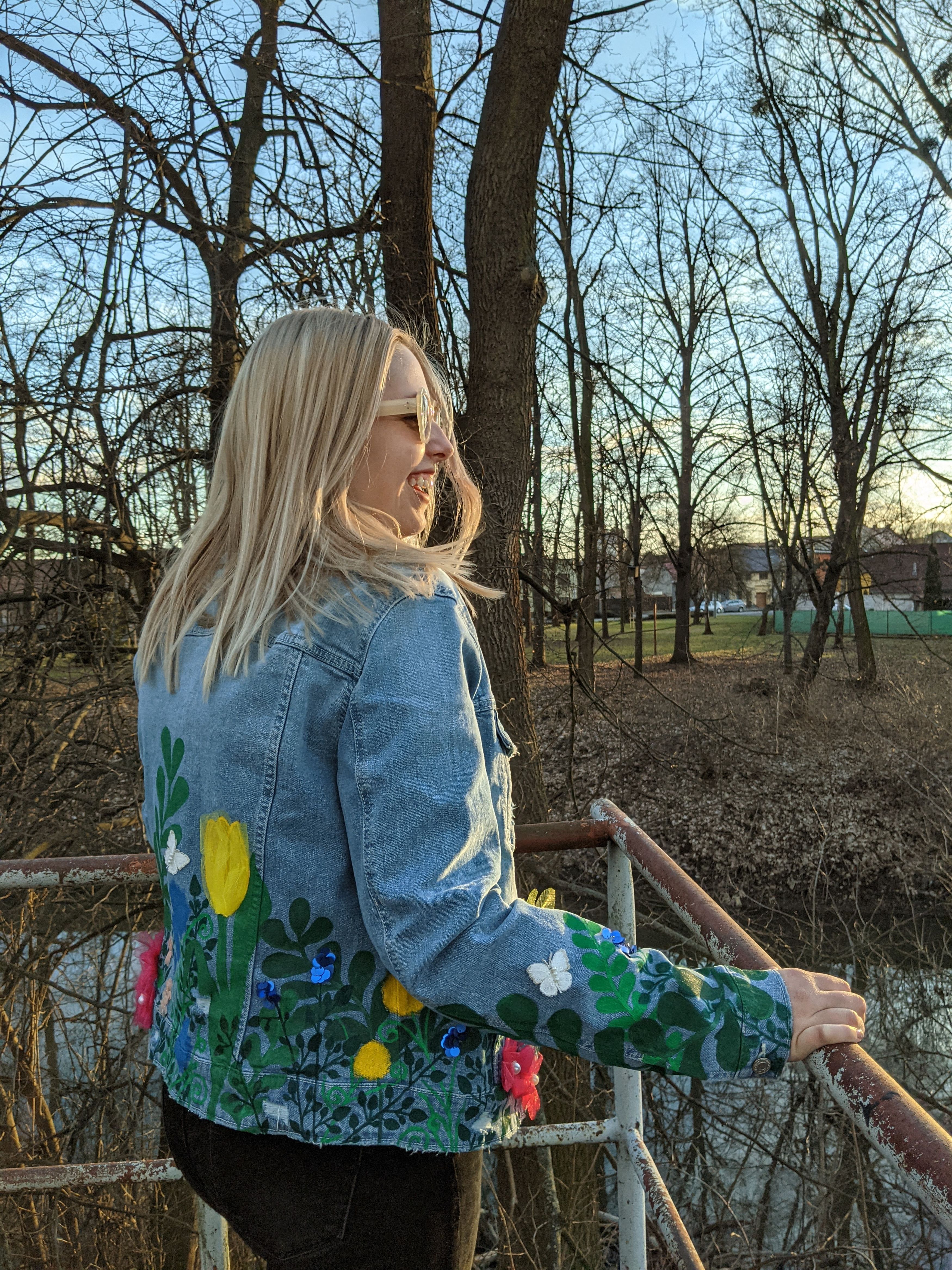 Handmade Handmade jacket 'Flower jungle' (available in all sizes) Size S / US 4 / IT 40 - 3 Thumbnail