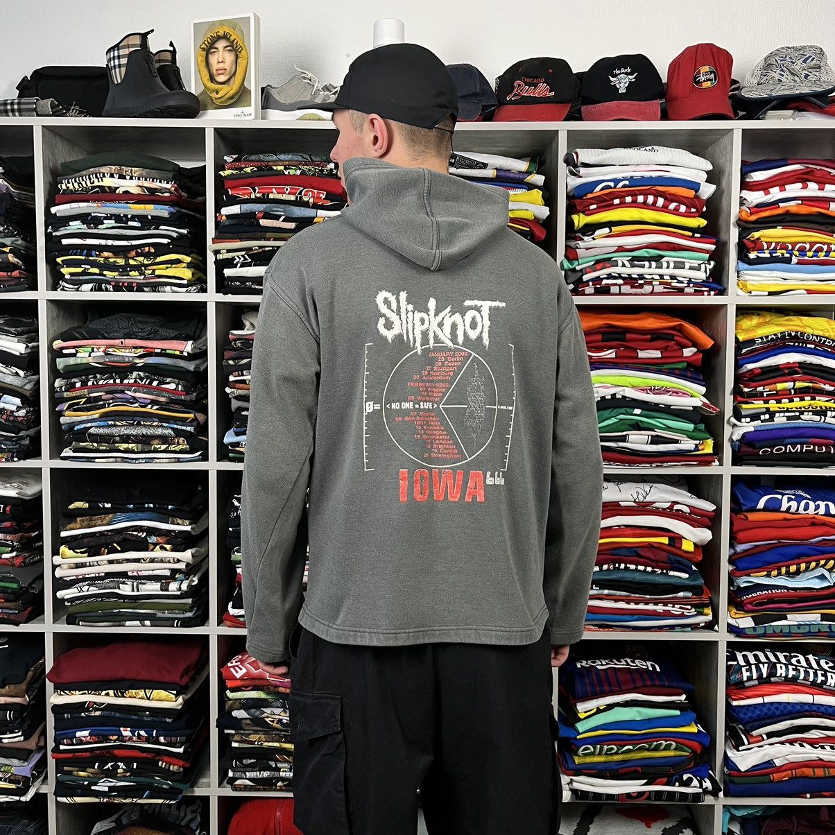 Band Tees VINTAGE 2001 SLIPKNOT IOWA TOUR HOODIE SLAYER RAMMSTEIN Size US M / EU 48-50 / 2 - 3 Thumbnail