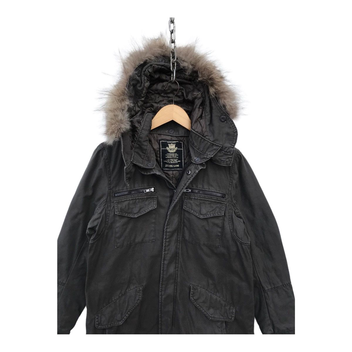 Japanese Brand 291295 Labo Fishtail Parka Fur Hoodie Jacket Size US S / EU 44-46 / 1 - 4 Thumbnail