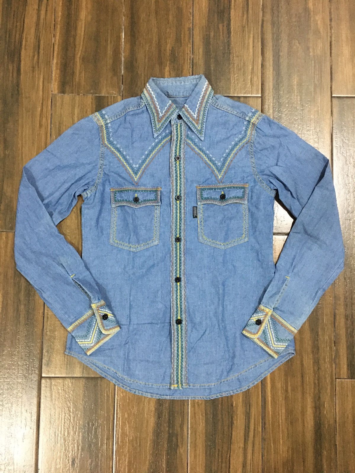 Hysteric Glamour Hysteric Glamour Chambray Double Pocket Shirt Size US S / EU 44-46 / 1 - 1 Thumbnail