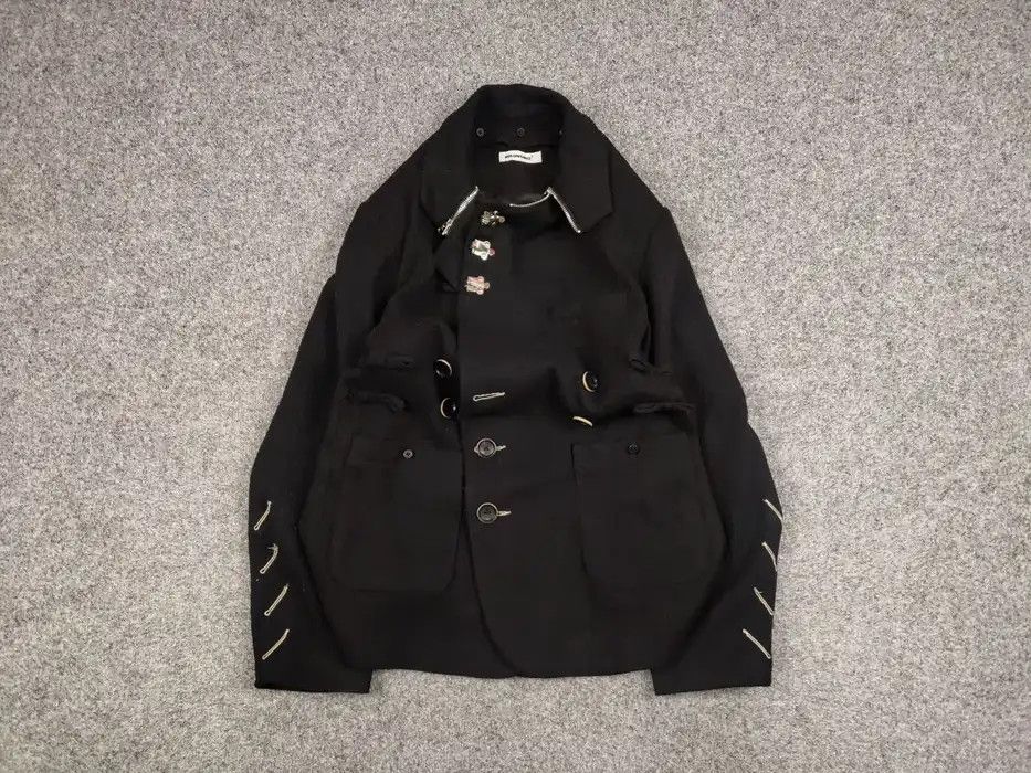 Japanese Brand Holonomic Designer Japanese Black Womens Jacket Size S / US 4 / IT 40 - 1 Thumbnail