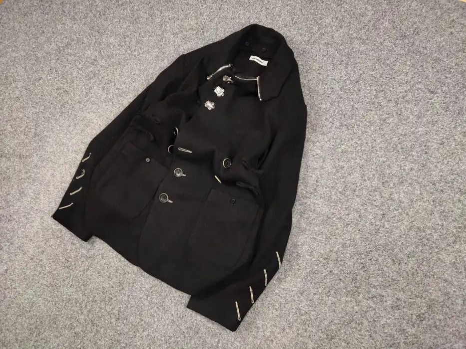 Japanese Brand Holonomic Designer Japanese Black Womens Jacket Size S / US 4 / IT 40 - 2 Thumbnail