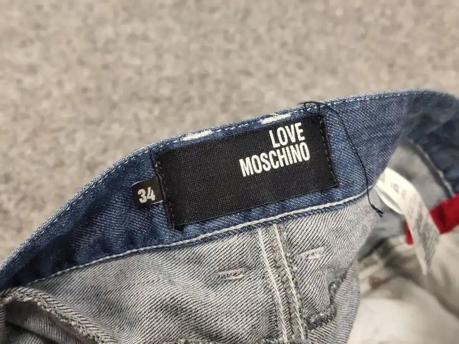 Moschino Love Moschino Italy Designer Japan Logo Faded Denim Jeans Size US 34 / EU 50 - 9 Thumbnail