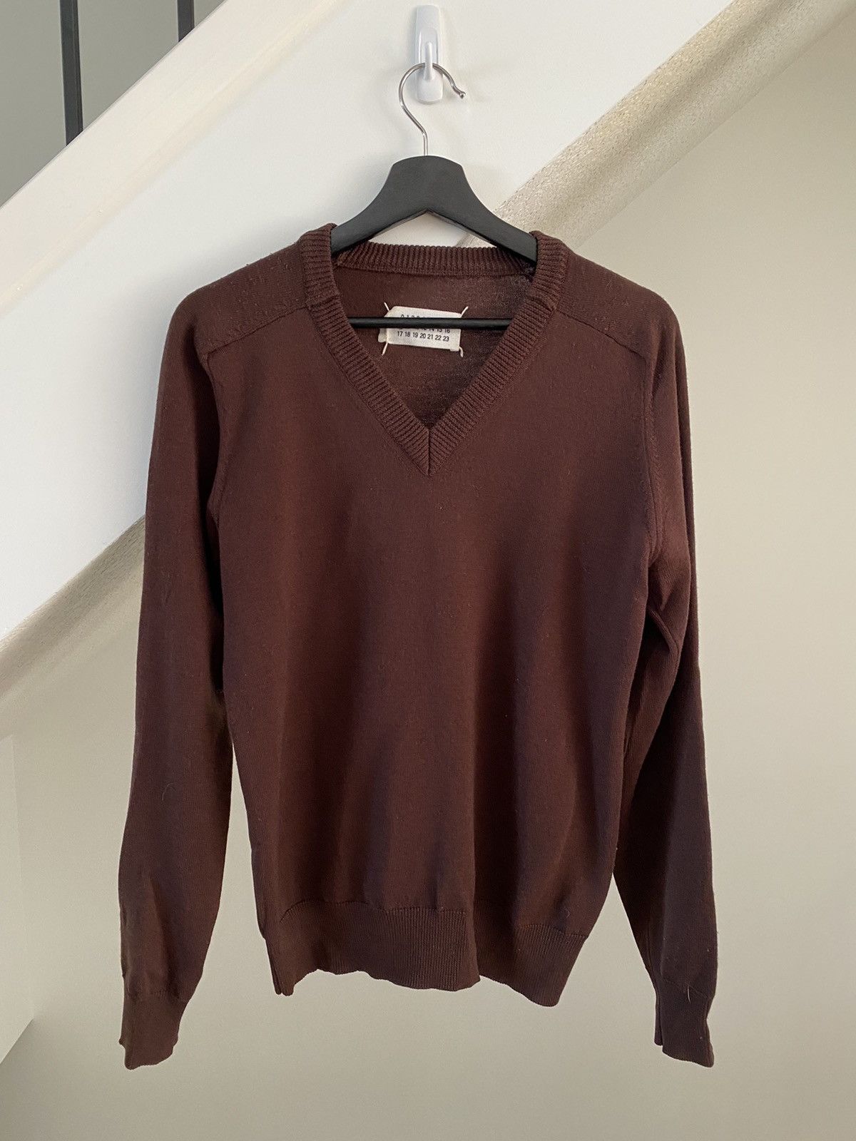 image of Maison Margiela Early 2000S Miss Deanna Wool Knit in Brown, Men's (Size Small)