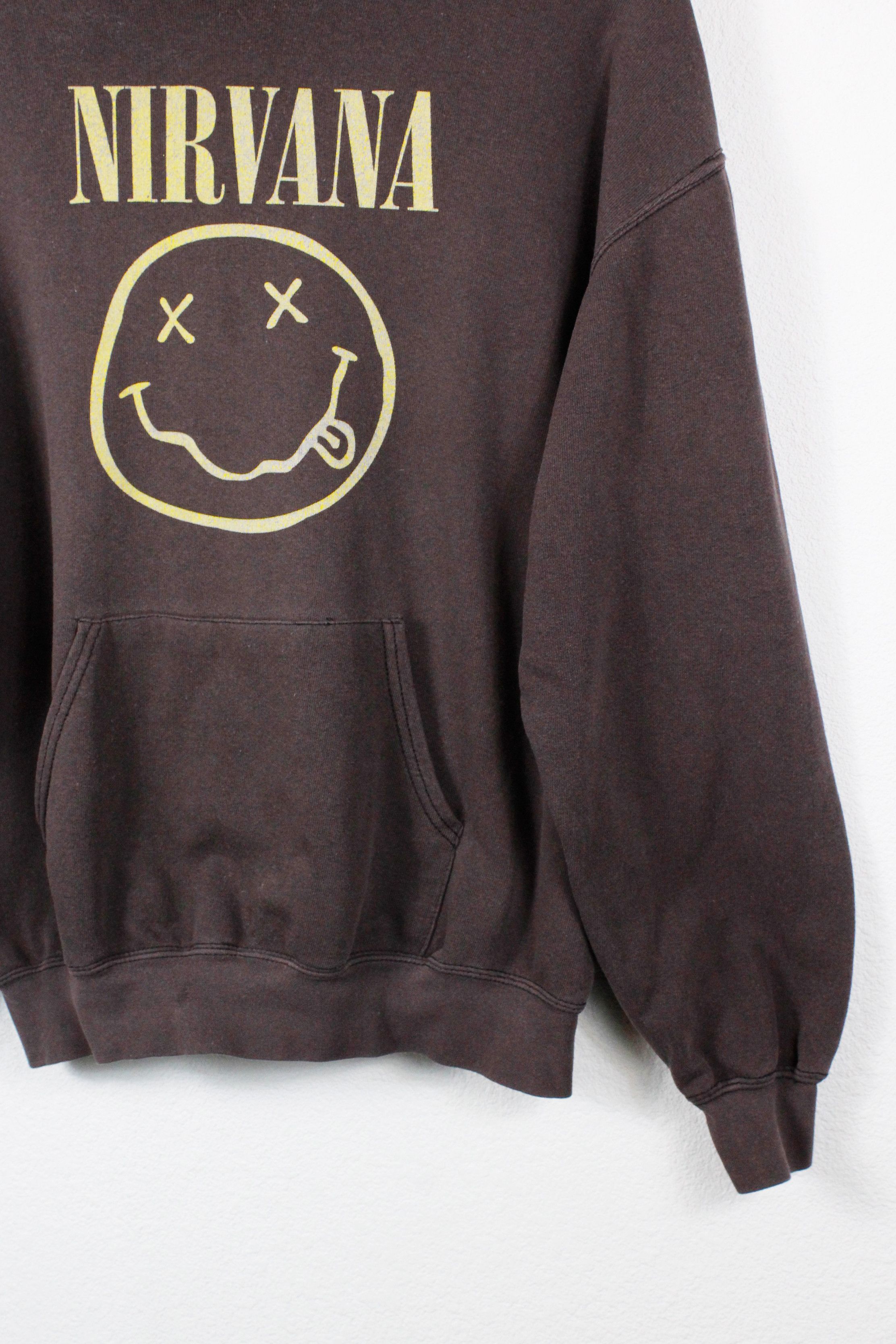 Band Tees × Nirvana × Vintage Vintage Nirvana Kurt Cobain Smile Graphic Logo Hoodie 90s Size US M / EU 48-50 / 2 - 3 Thumbnail