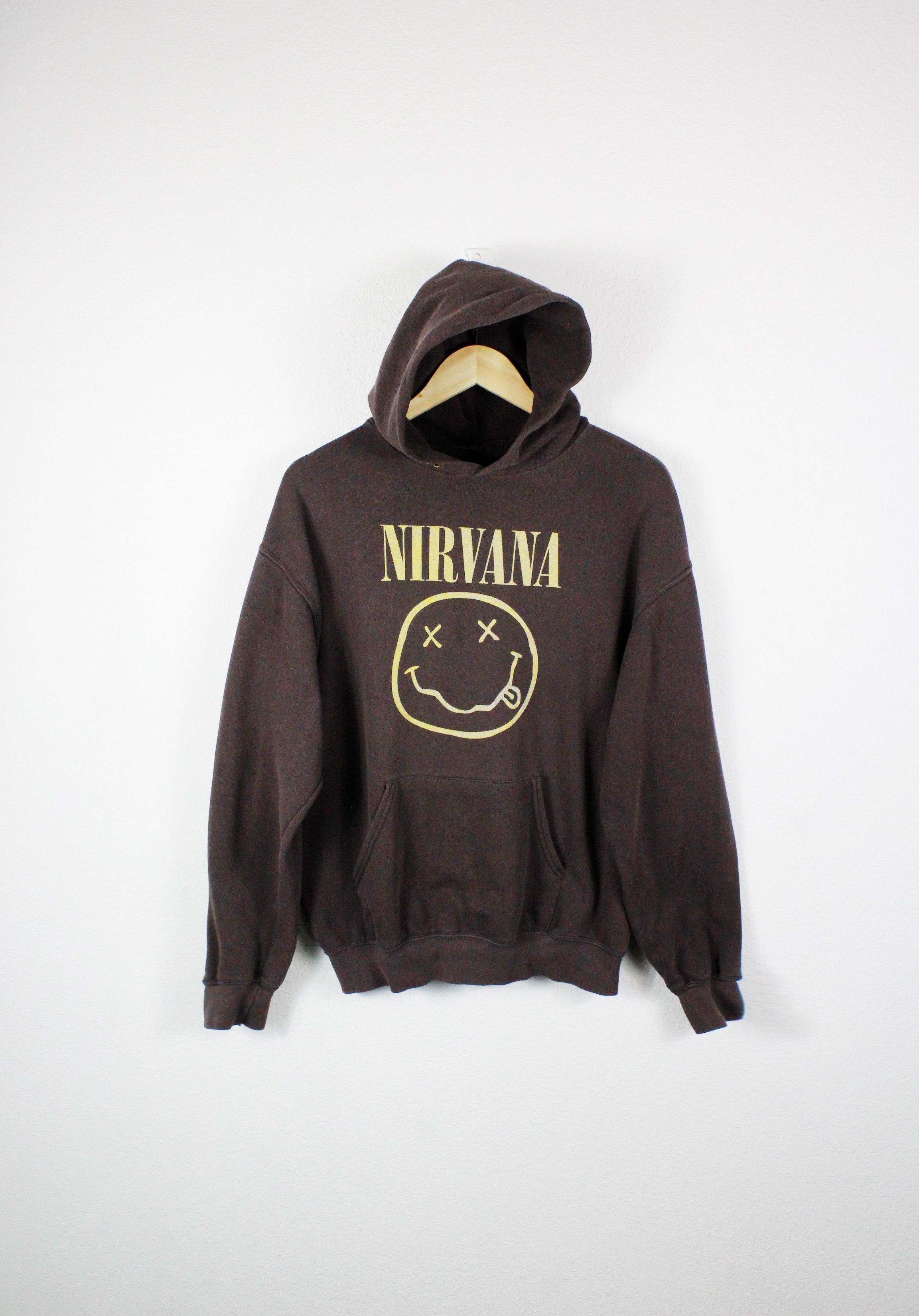 Band Tees × Nirvana × Vintage Vintage Nirvana Kurt Cobain Smile Graphic Logo Hoodie 90s Size US M / EU 48-50 / 2 - 1 Thumbnail
