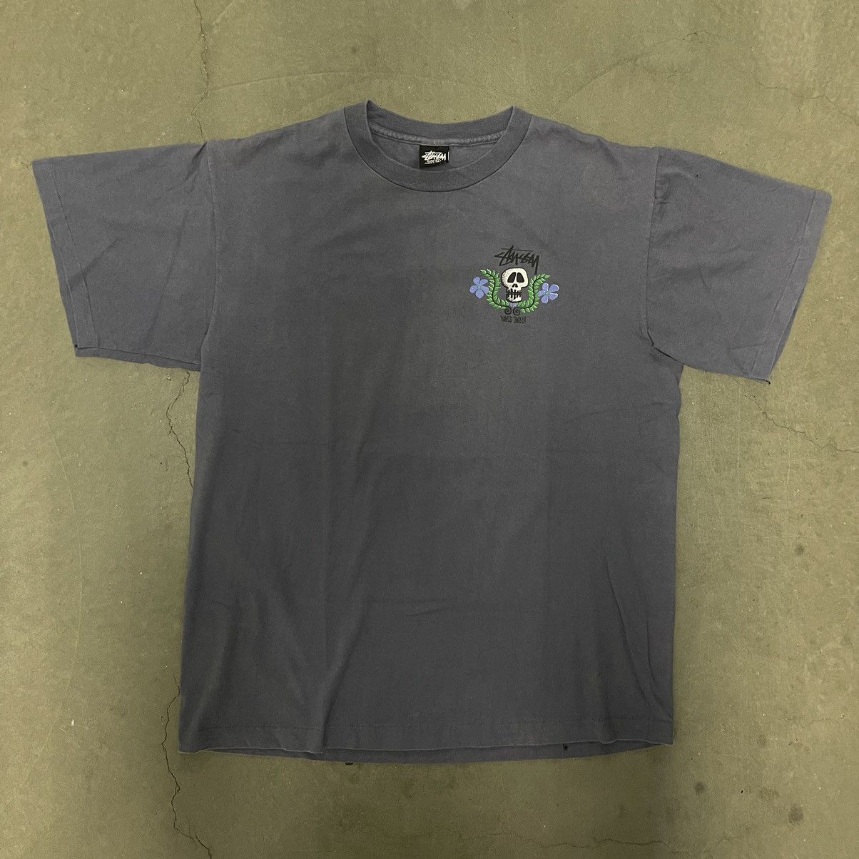 Vintage RARE Vintage 80s/90s Stussy World Tribe Skull Tee | Grailed