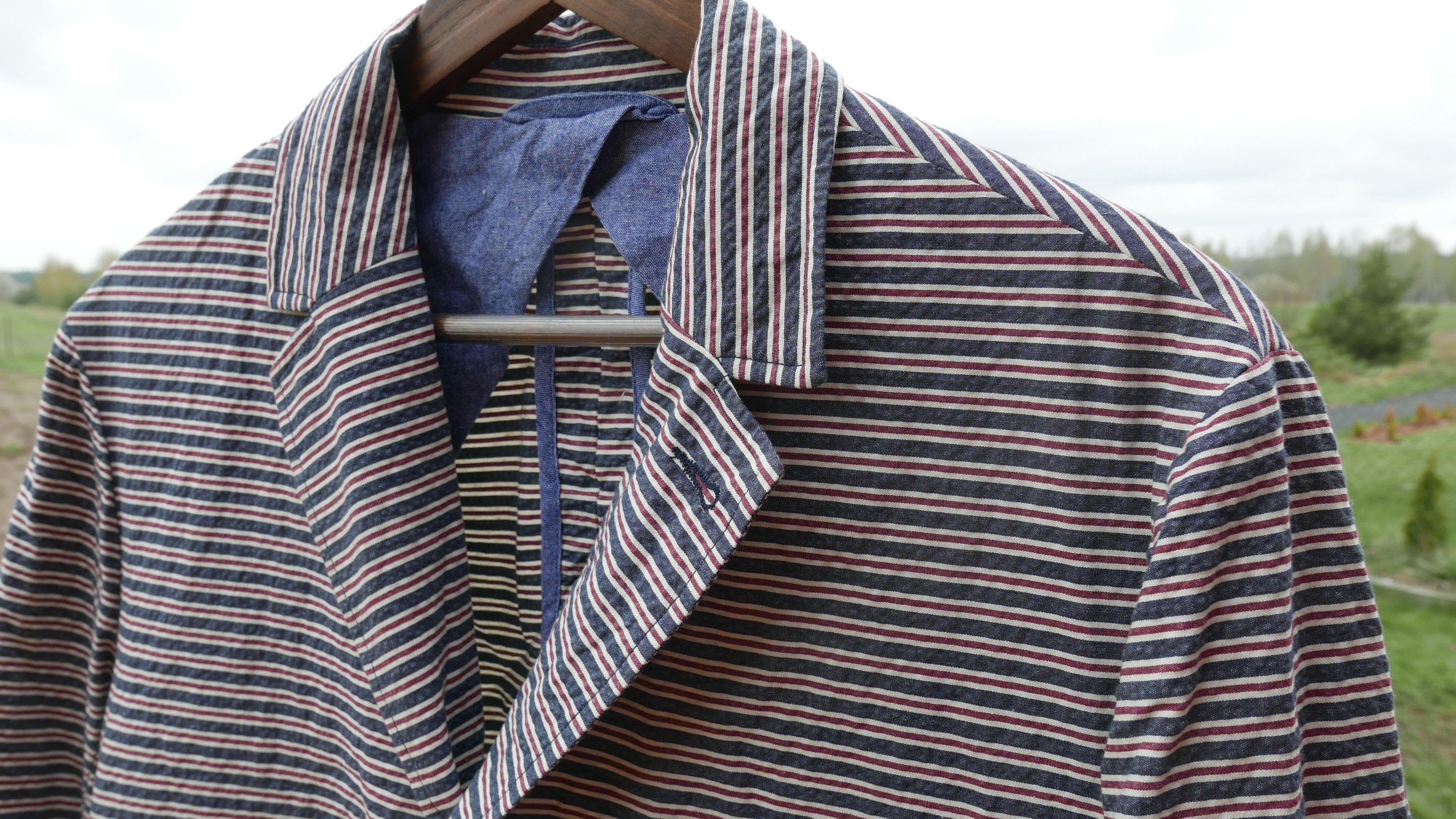 Monitaly NEW Striped Seersucker Blazer Size 40R - 1 Thumbnail