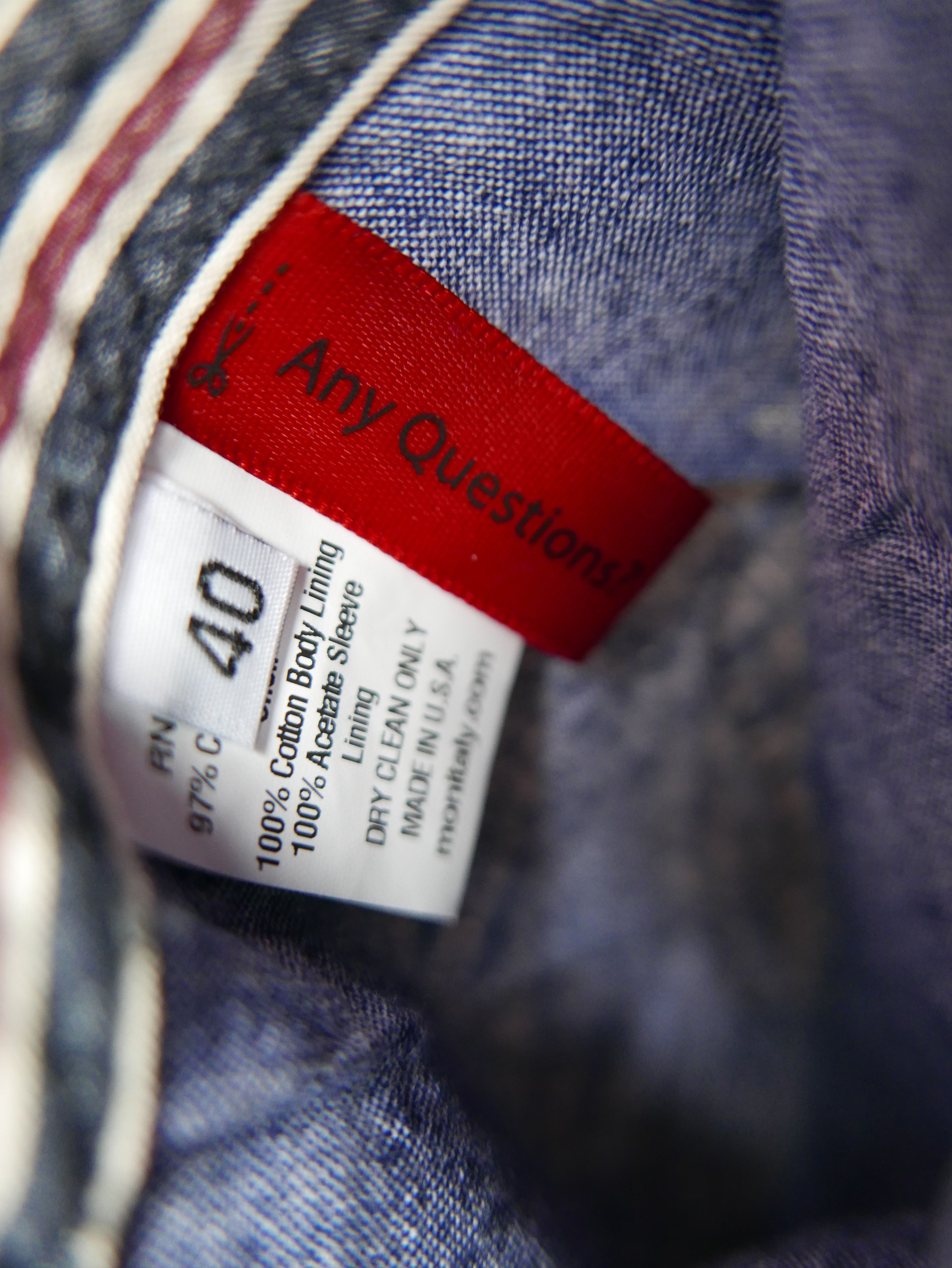Monitaly NEW Striped Seersucker Blazer Size 40R - 7 Thumbnail