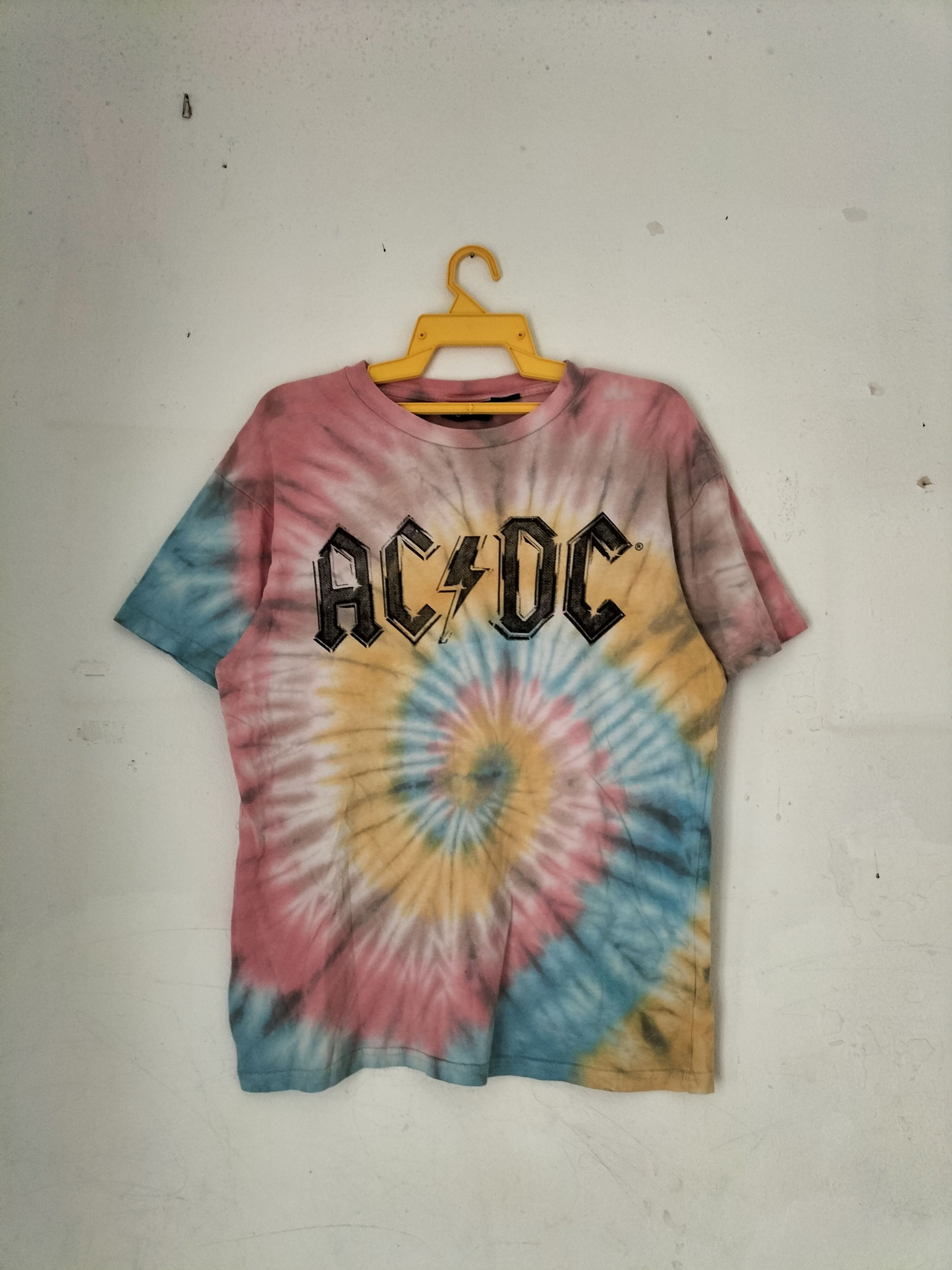 acdc shirt tie dye