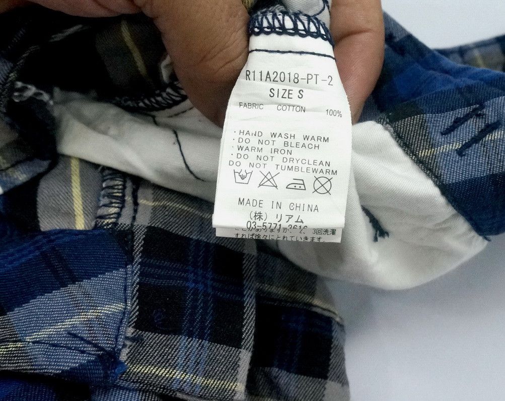 Japanese Brand Vtg RE DARK Plaid Blue Tartan Punk Skinny Pants Size US 28 / EU 44 - 13 Thumbnail