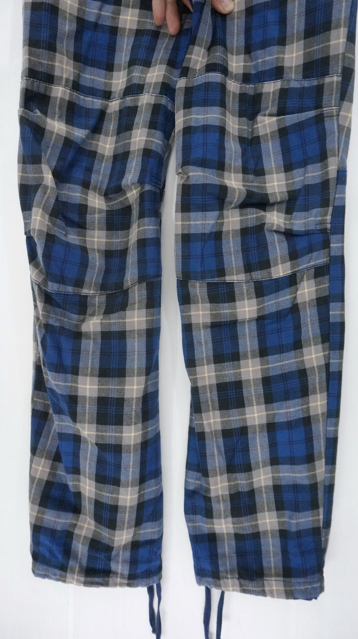 Japanese Brand Vtg RE DARK Plaid Blue Tartan Punk Skinny Pants Size US 28 / EU 44 - 8 Thumbnail