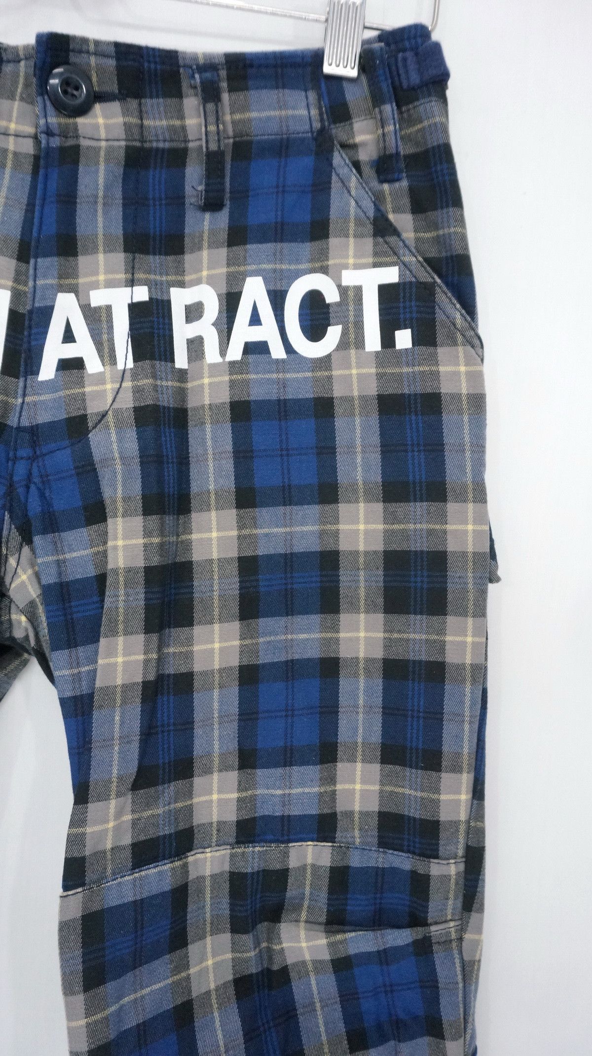 Japanese Brand Vtg RE DARK Plaid Blue Tartan Punk Skinny Pants Size US 28 / EU 44 - 6 Thumbnail