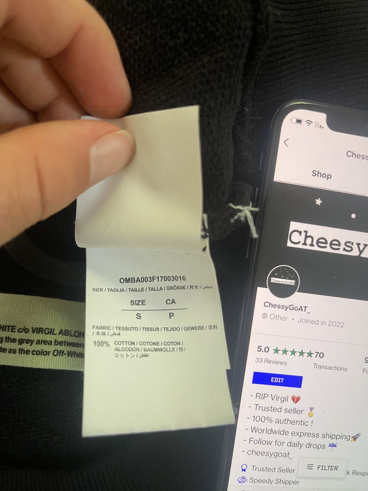Off-White Off white Caravaggio sweatshirt Size US L / EU 52-54 / 3 - 11 Thumbnail