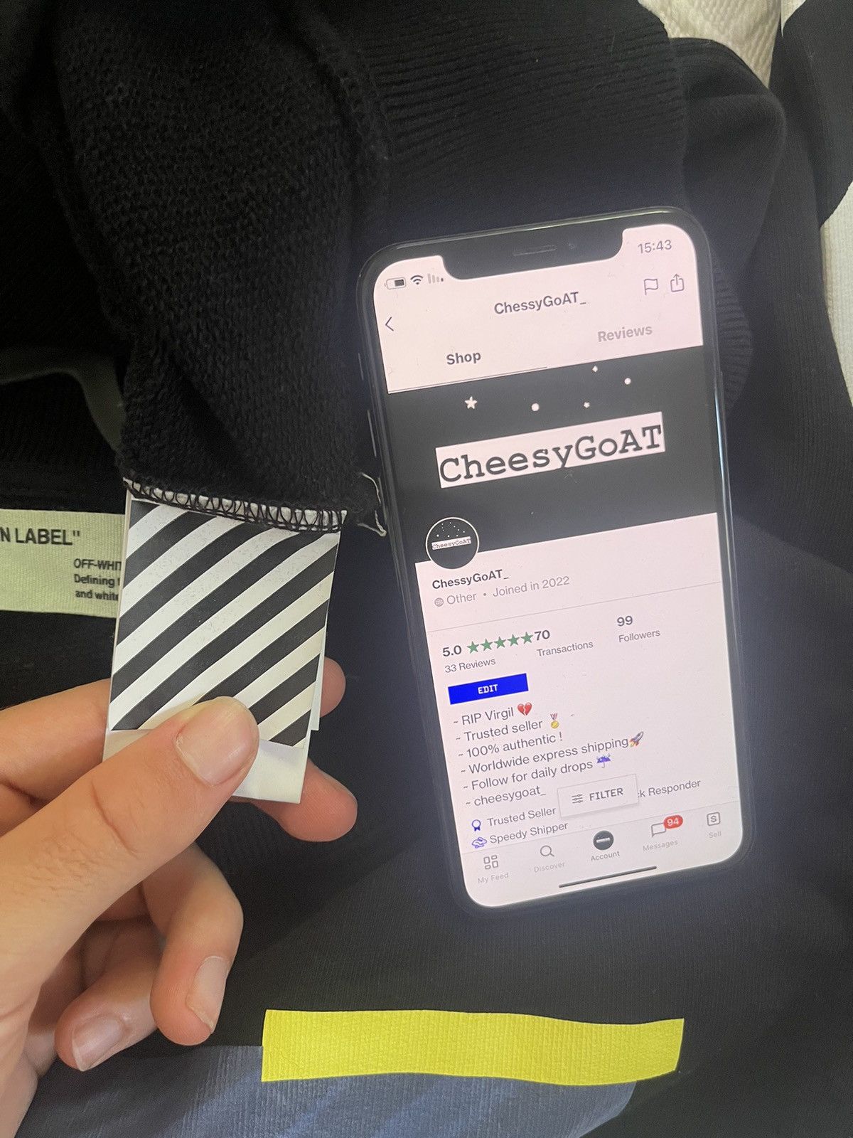Off-White Off white Caravaggio sweatshirt Size US L / EU 52-54 / 3 - 10 Thumbnail