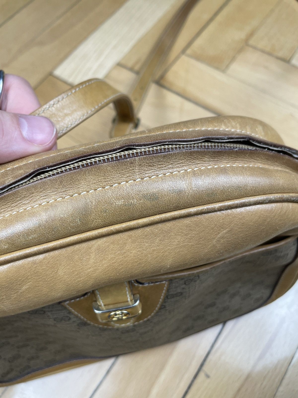 Gucci Gucci Monogram Shoulder Bag 1955 Vintage Size ONE SIZE - 8 Thumbnail