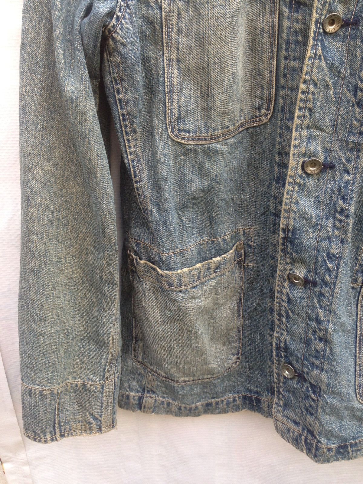 GAP Chore Workwear Button Fly Bleach Jacket