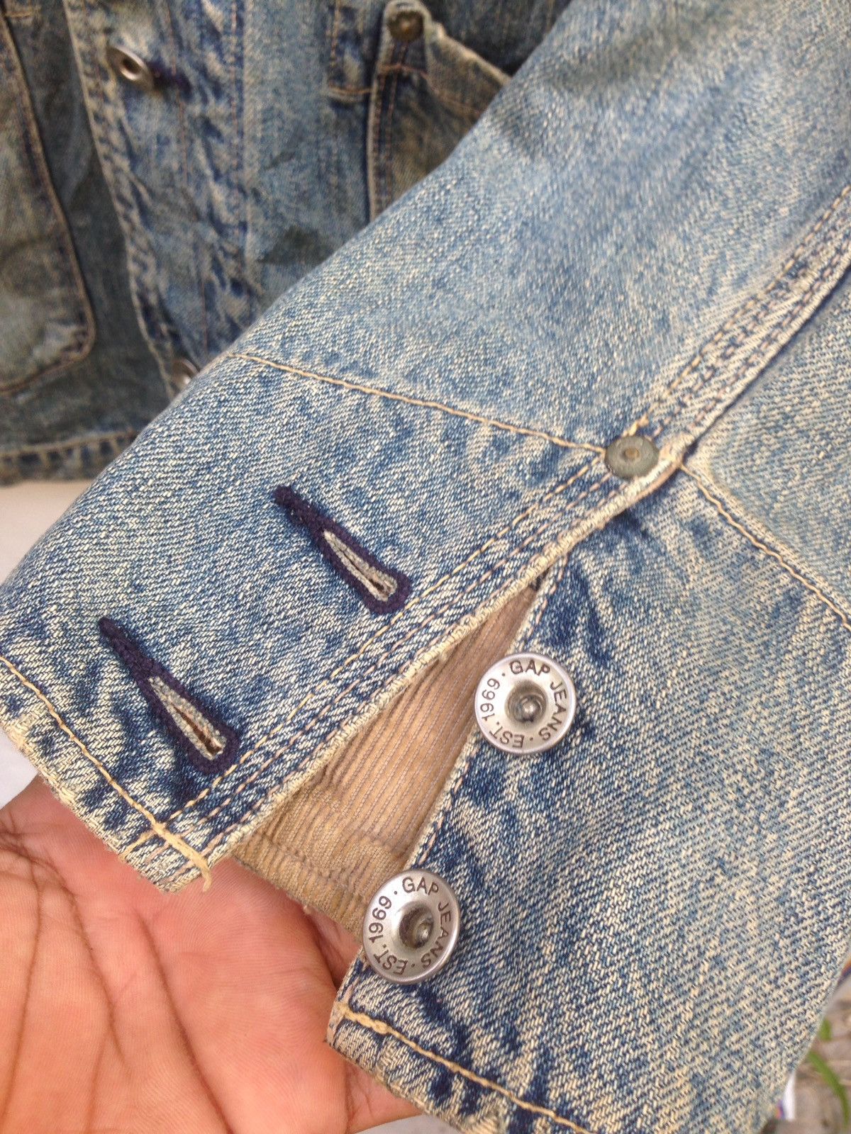 GAP Chore Workwear Button Fly Bleach Jacket