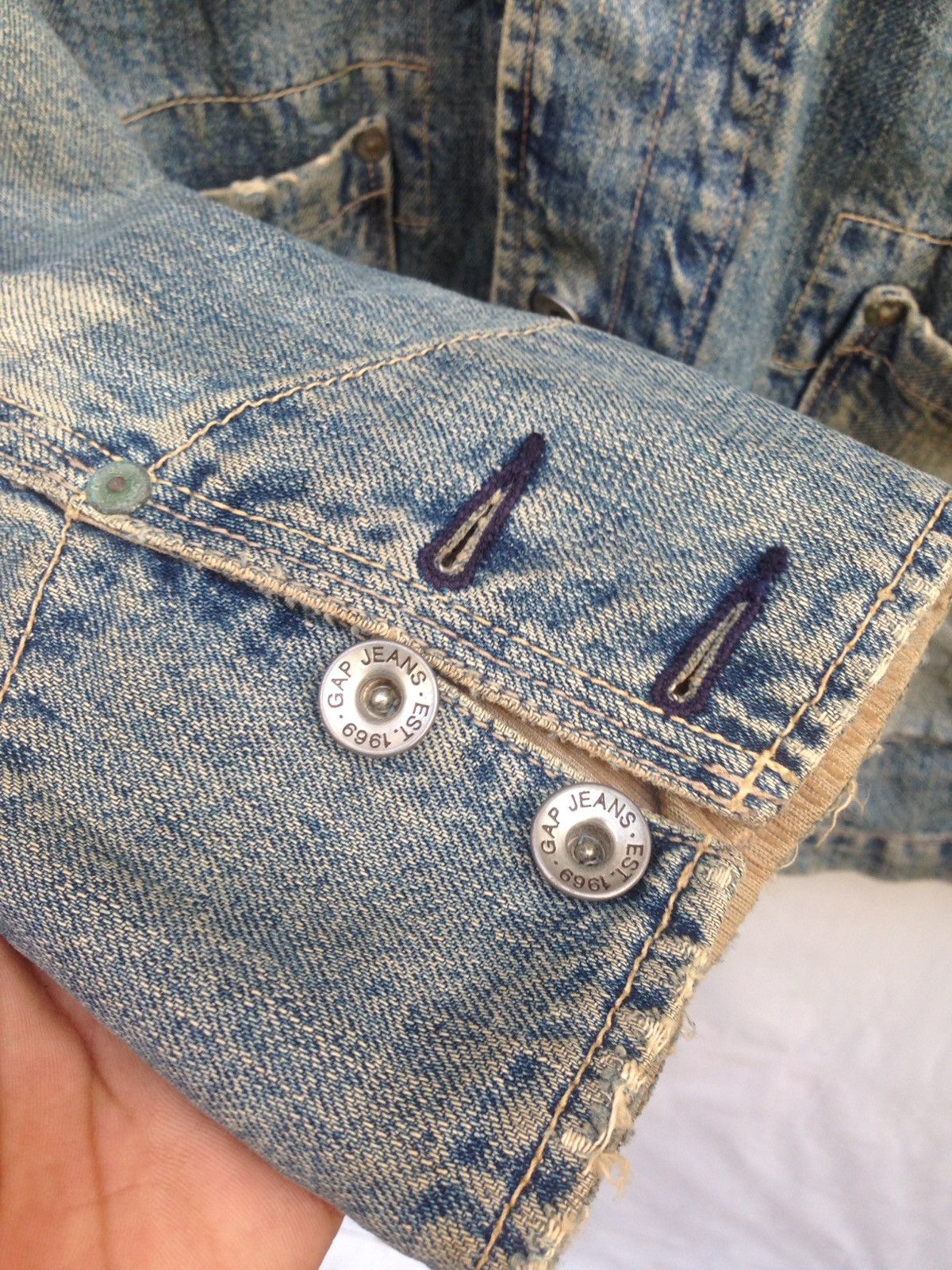 GAP Chore Workwear Button Fly Bleach Jacket