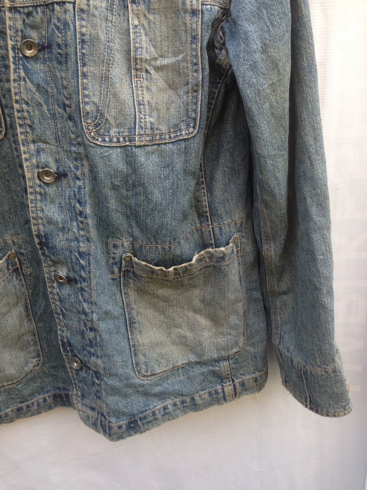 GAP Chore Workwear Button Fly Bleach Jacket