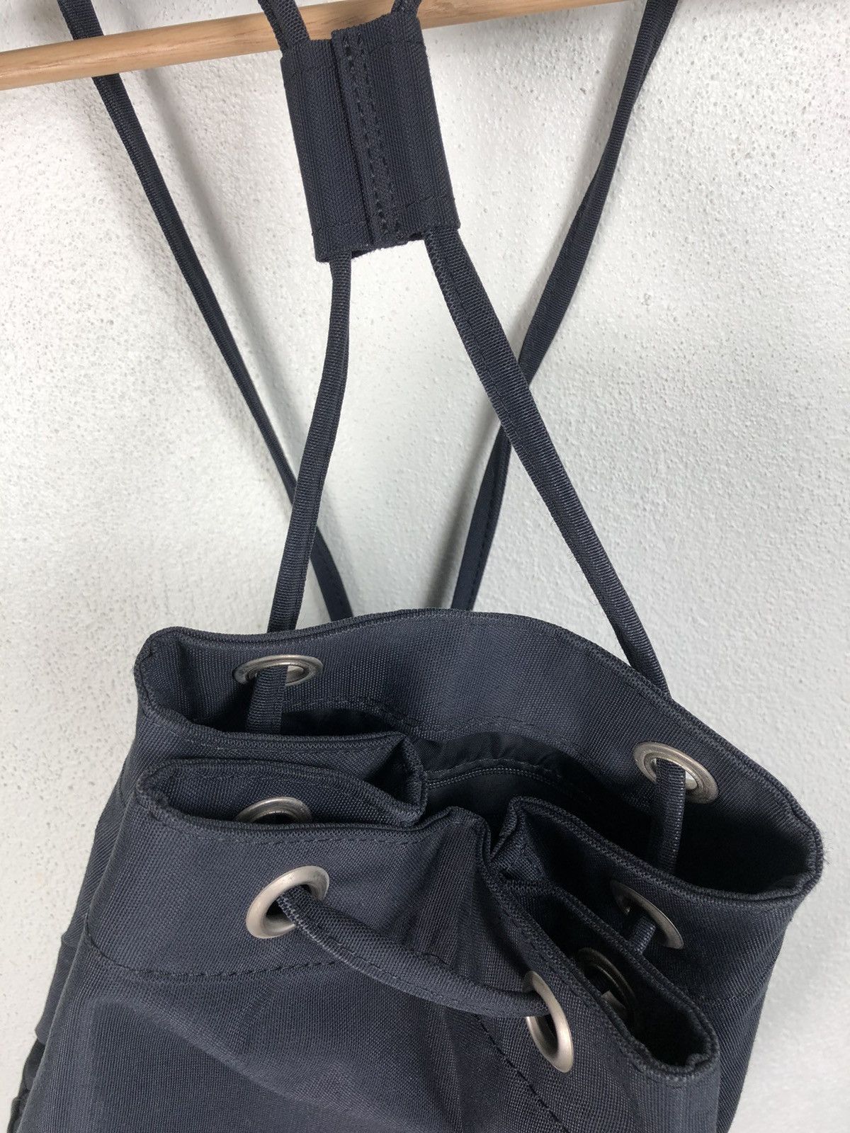 agnes b. Rare Vtg Agnes B. Iconic Trademark Logo Drawstring Backpack Size ONE SIZE - 6 Thumbnail