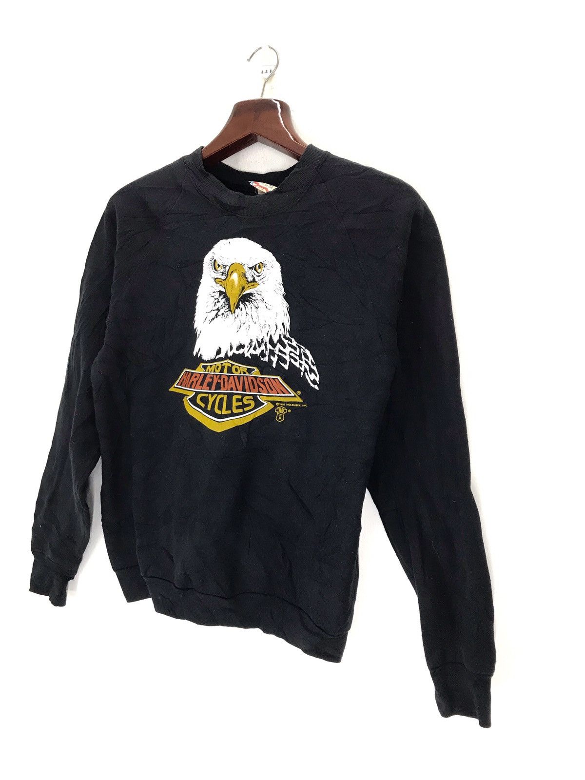 Vintage Vintage 80s Harley Davidson sweatshirts 1987 3d emblem | Grailed