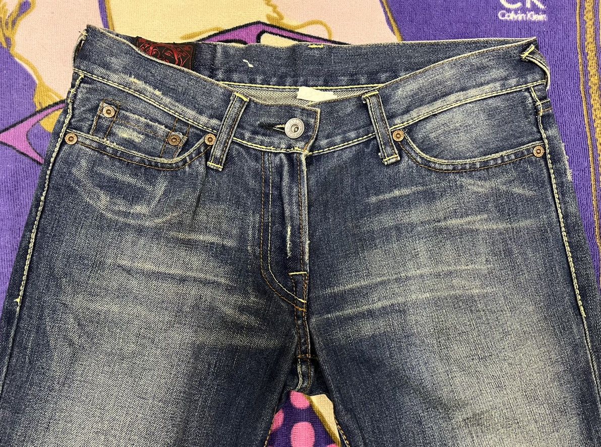 Evisu 💸BindingOffer💸 EVISU Distressed Denim For Women x Rare Size 30" / US 8 / IT 44 - 4 Thumbnail