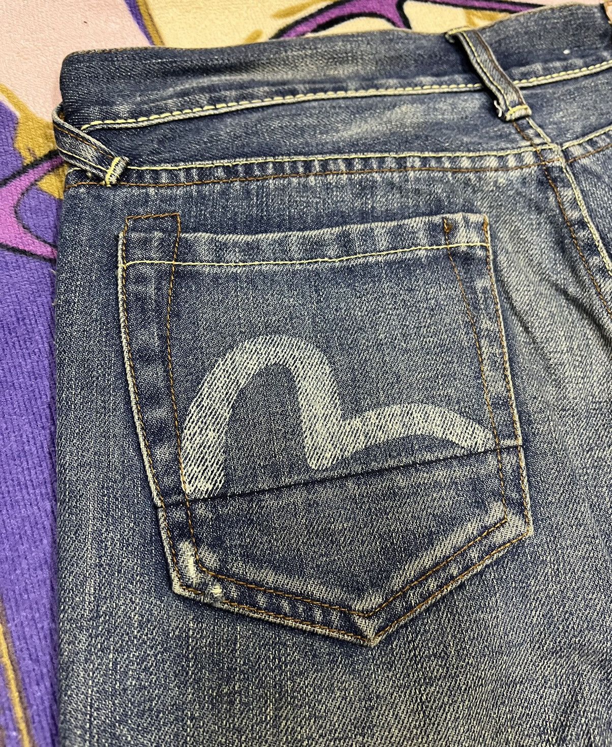 Evisu 💸BindingOffer💸 EVISU Distressed Denim For Women x Rare Size 30" / US 8 / IT 44 - 5 Thumbnail
