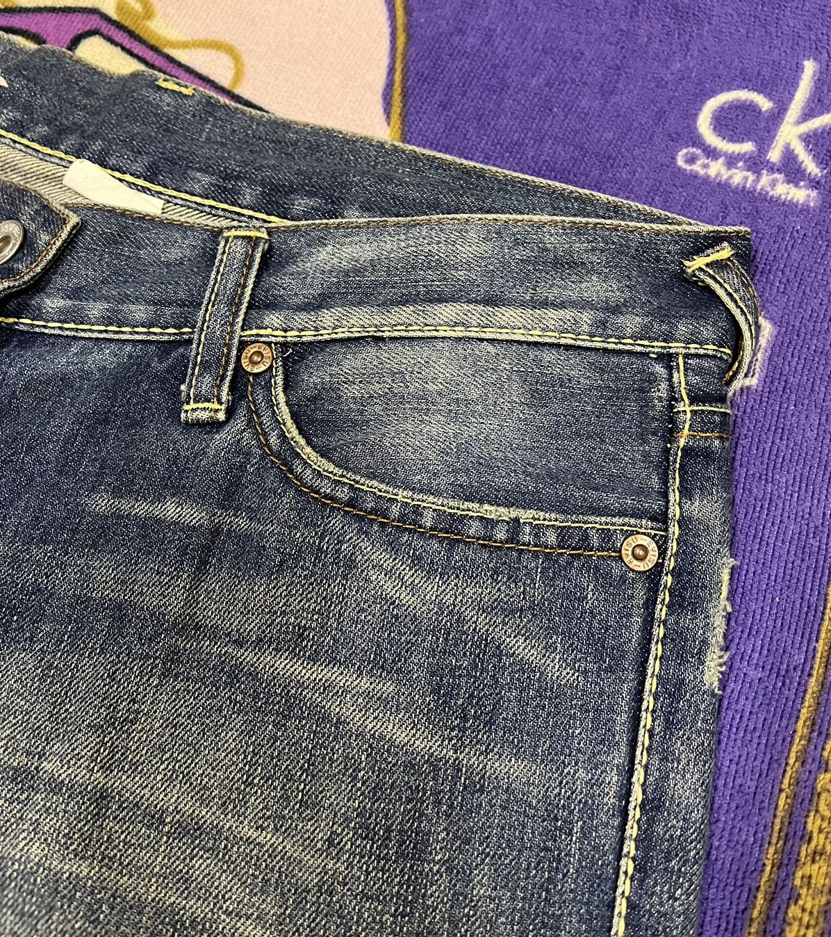 Evisu 💸BindingOffer💸 EVISU Distressed Denim For Women x Rare Size 30" / US 8 / IT 44 - 9 Thumbnail