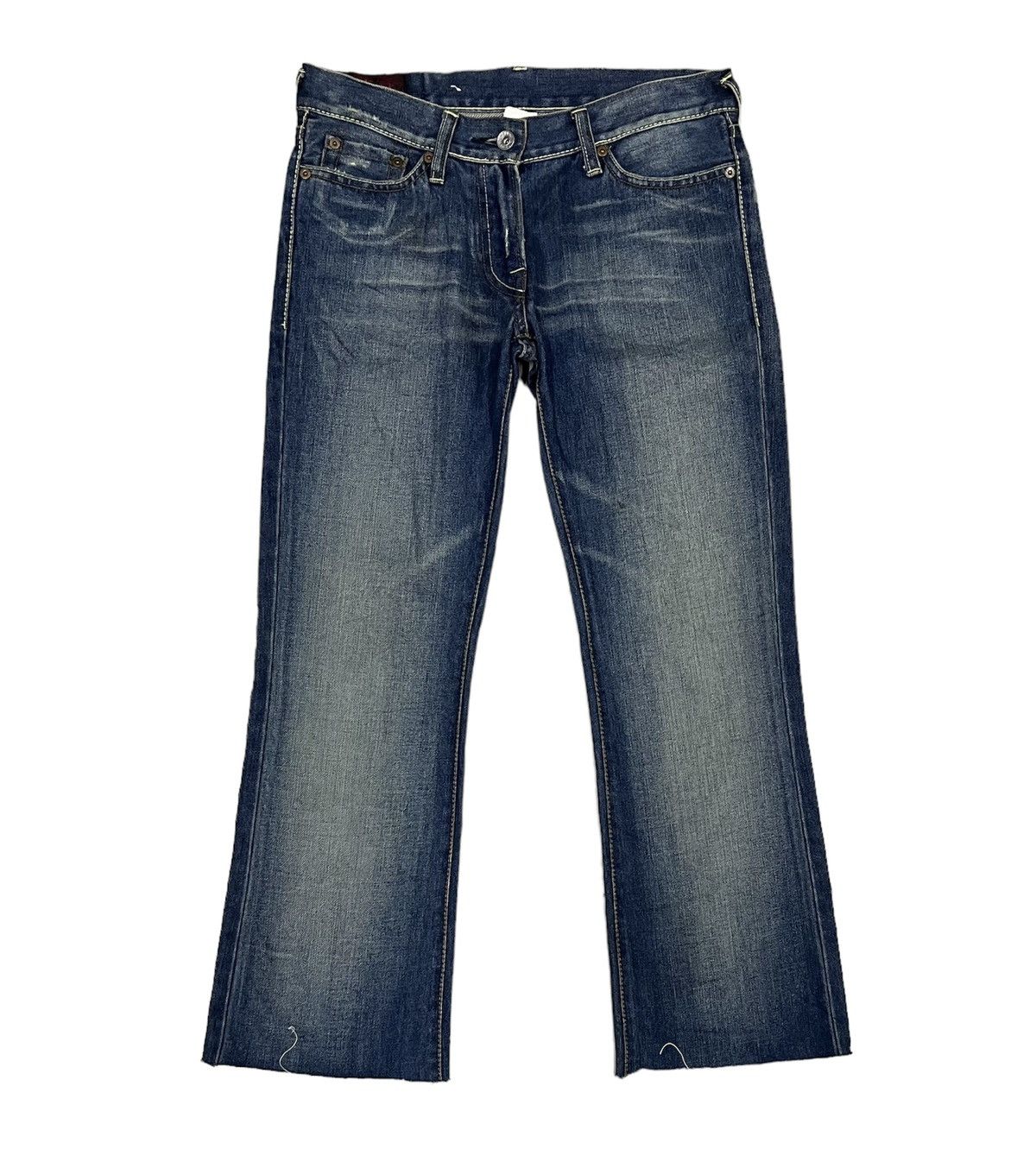 Evisu 💸BindingOffer💸 EVISU Distressed Denim For Women x Rare Size 30" / US 8 / IT 44 - 2 Thumbnail