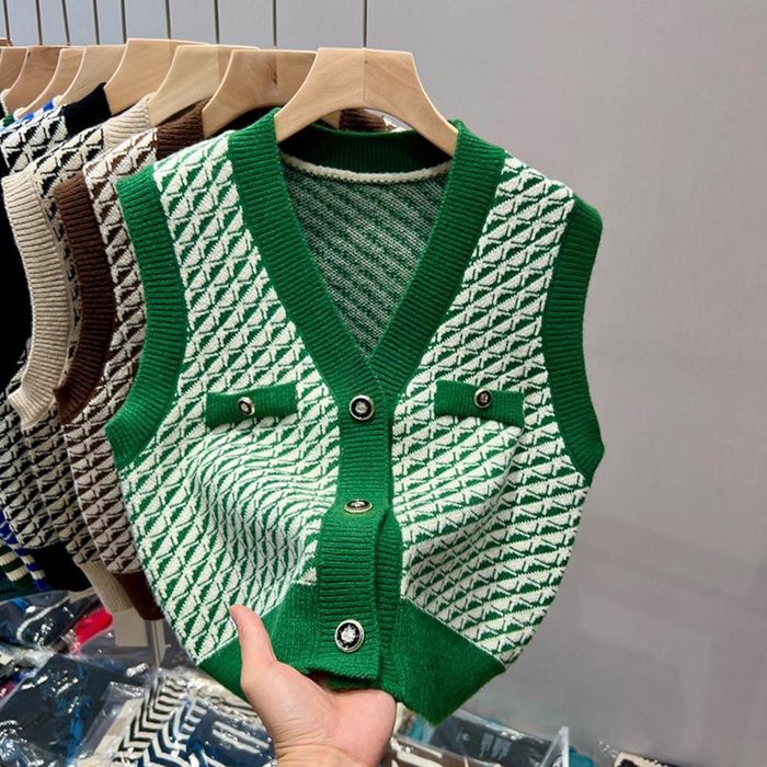 Vintage Vintage sweater, knitted vest Grailed