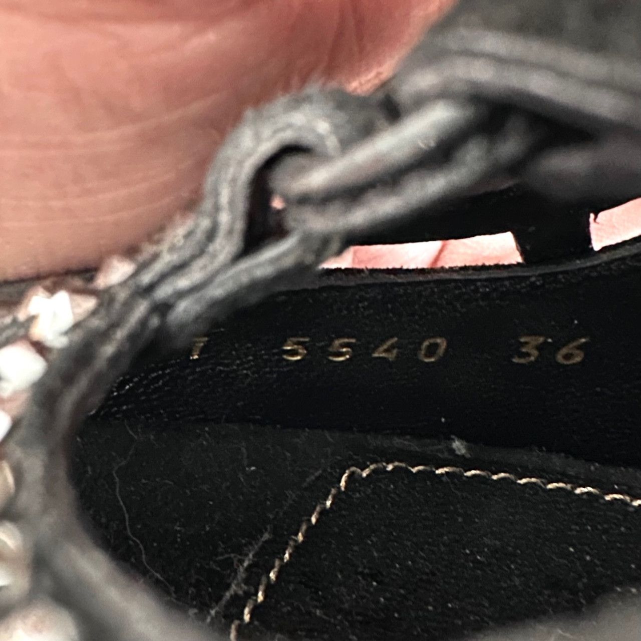 Sergio Rossi Sergio Rossi Black Suede Crystal Embellished Caged Sandals Size US 6 / IT 36 - 7 Thumbnail