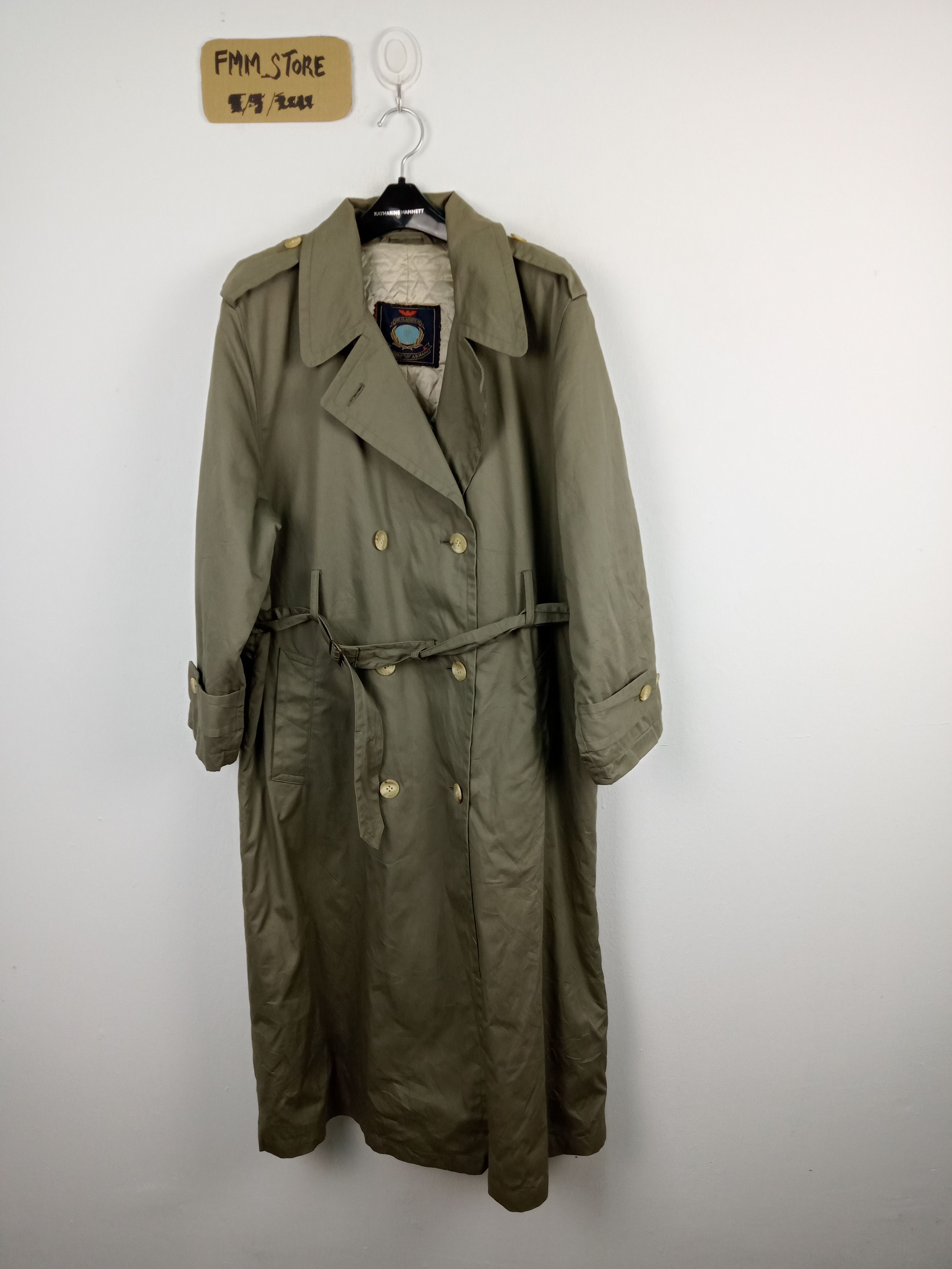 Emporio Armani Vintage Emporio Armani Trench Coat Size US M / EU 48-50 / 2 - 1 Thumbnail