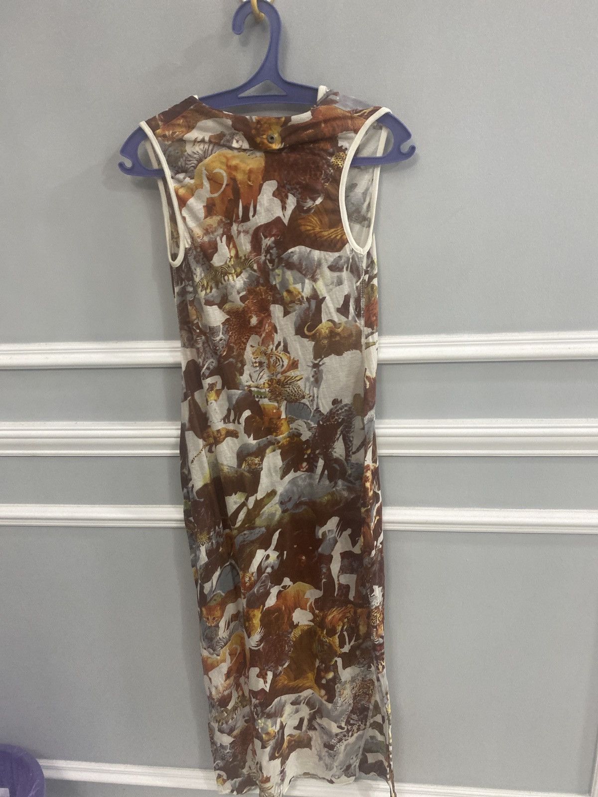 Hussein Chalayan HUSSEIN CHALAYAN COTTON JUNGLE PRINT SLEEVELES Size M / US 6-8 / IT 42-44 - 8 Thumbnail