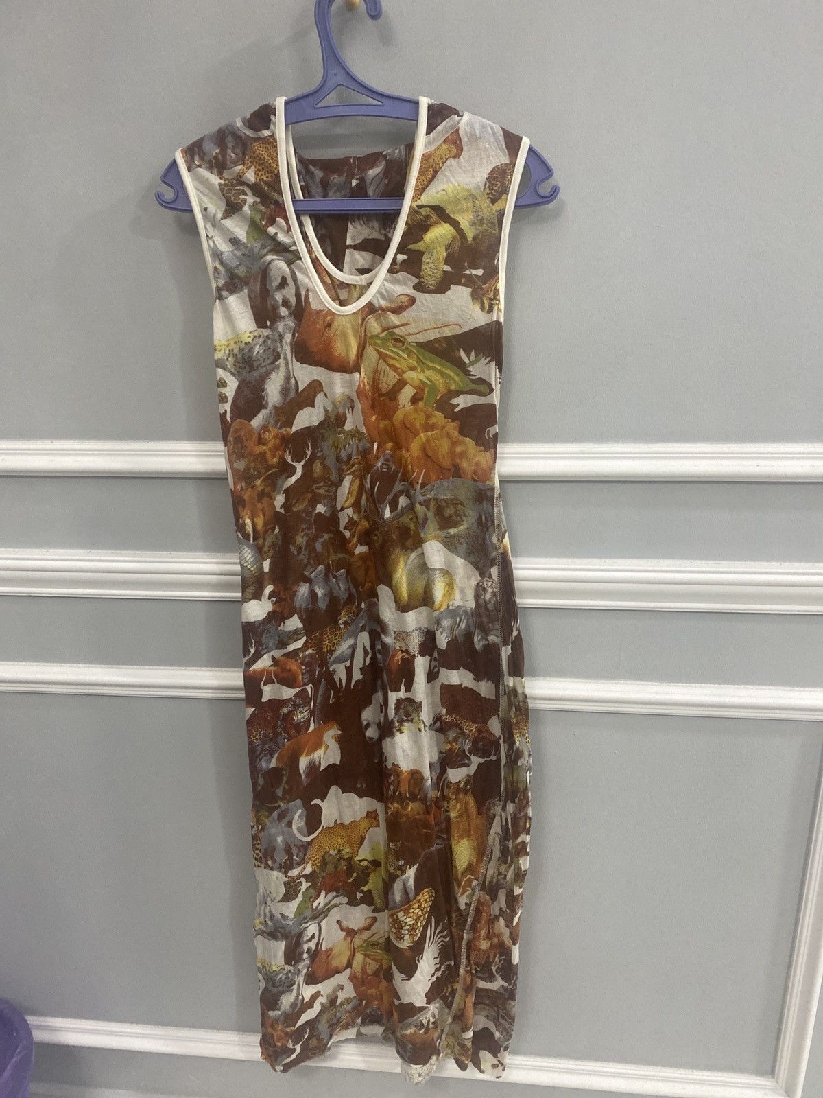 Hussein Chalayan HUSSEIN CHALAYAN COTTON JUNGLE PRINT SLEEVELES Size M / US 6-8 / IT 42-44 - 1 Thumbnail