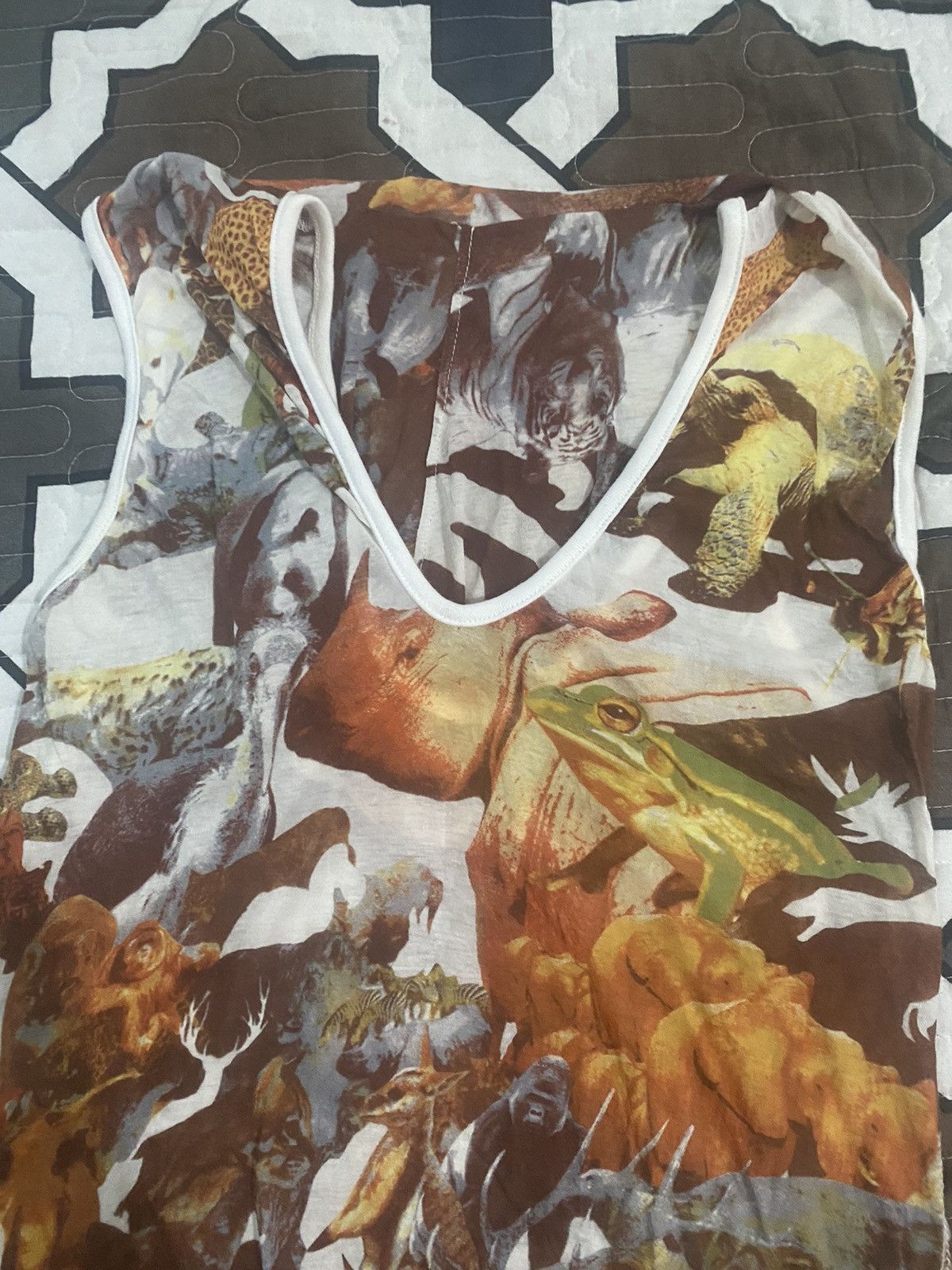 Hussein Chalayan HUSSEIN CHALAYAN COTTON JUNGLE PRINT SLEEVELES Size M / US 6-8 / IT 42-44 - 3 Thumbnail