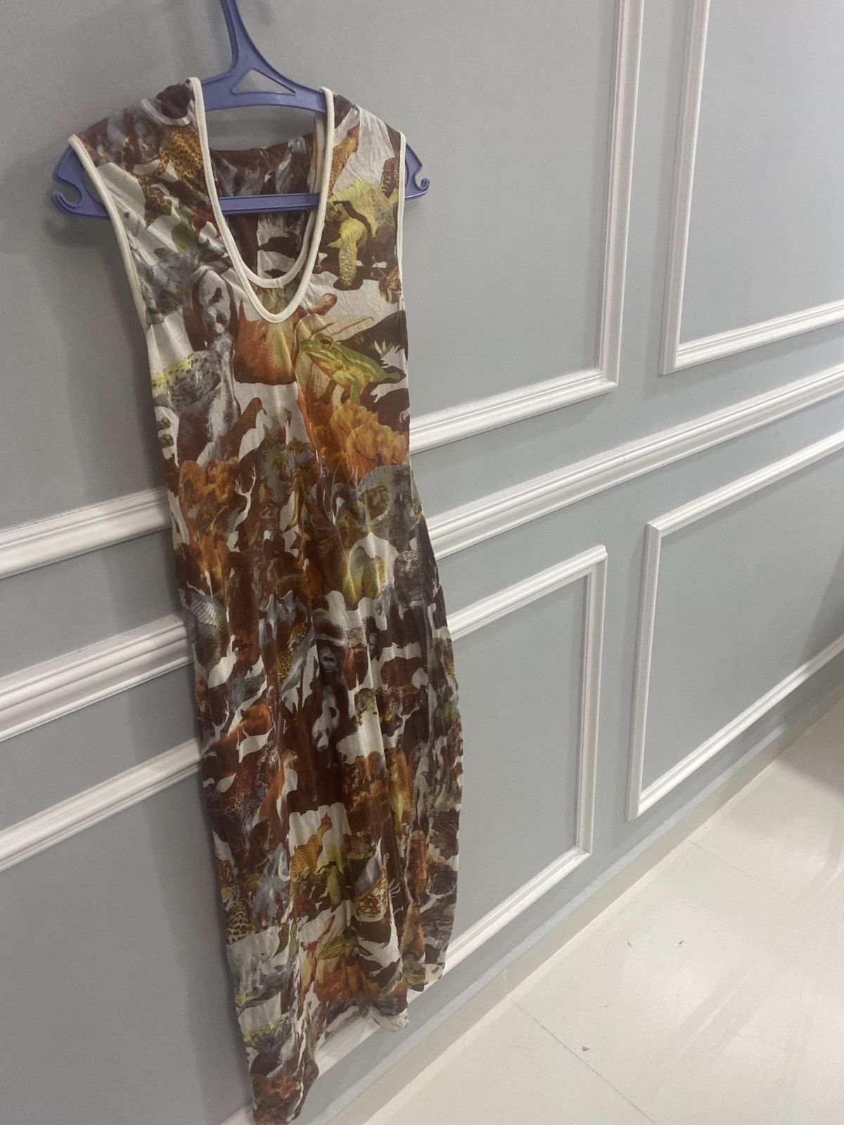 Hussein Chalayan HUSSEIN CHALAYAN COTTON JUNGLE PRINT SLEEVELES Size M / US 6-8 / IT 42-44 - 6 Thumbnail