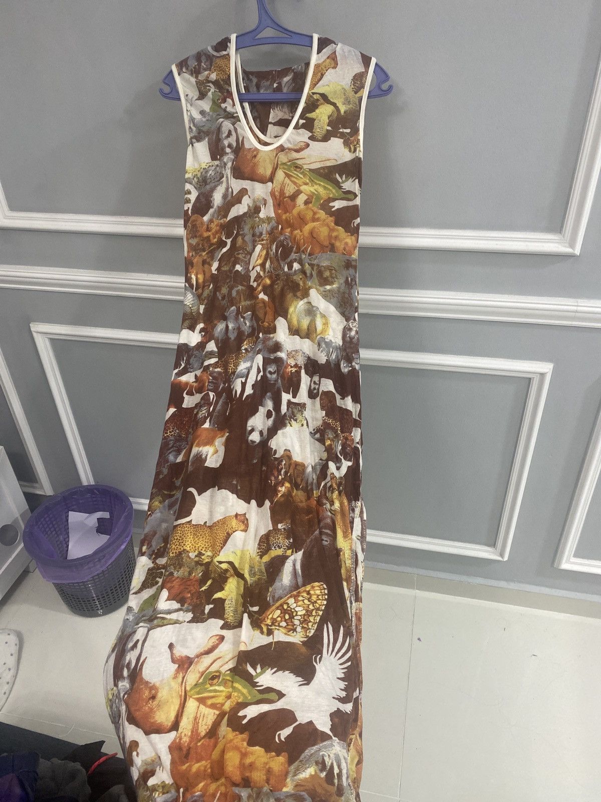 Hussein Chalayan HUSSEIN CHALAYAN COTTON JUNGLE PRINT SLEEVELES Size M / US 6-8 / IT 42-44 - 2 Thumbnail