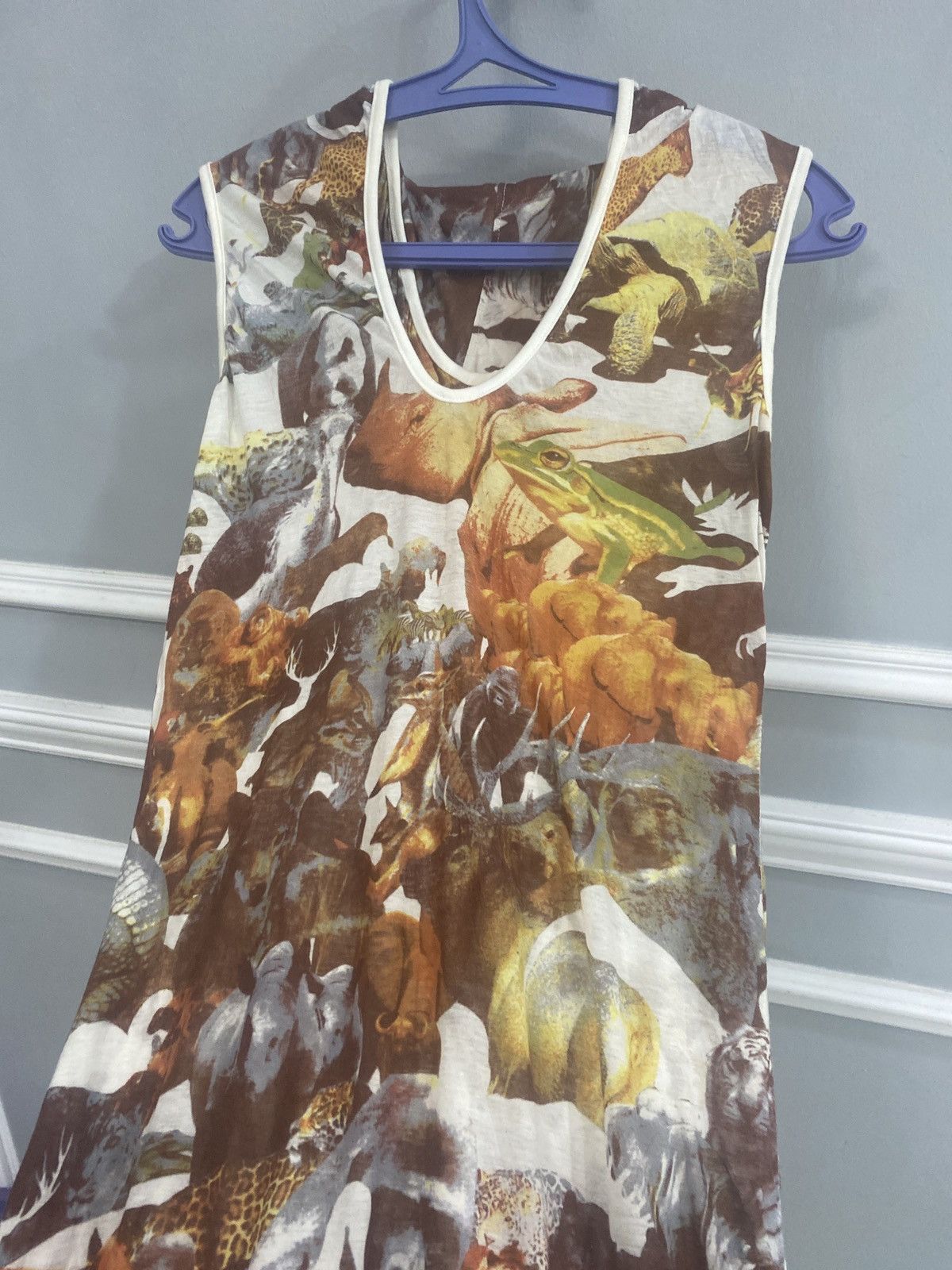 Hussein Chalayan HUSSEIN CHALAYAN COTTON JUNGLE PRINT SLEEVELES Size M / US 6-8 / IT 42-44 - 5 Thumbnail