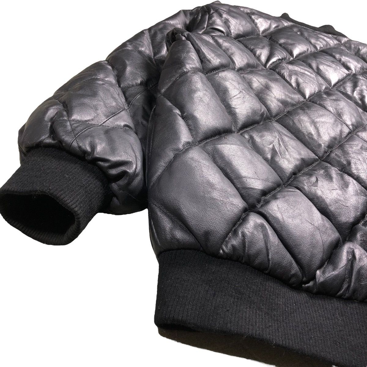 Japanese Brand × Pharrell Pharell William Style Diamond Quilt Bomber Leather Jacket Size US L / EU 52-54 / 3 - 5 Thumbnail