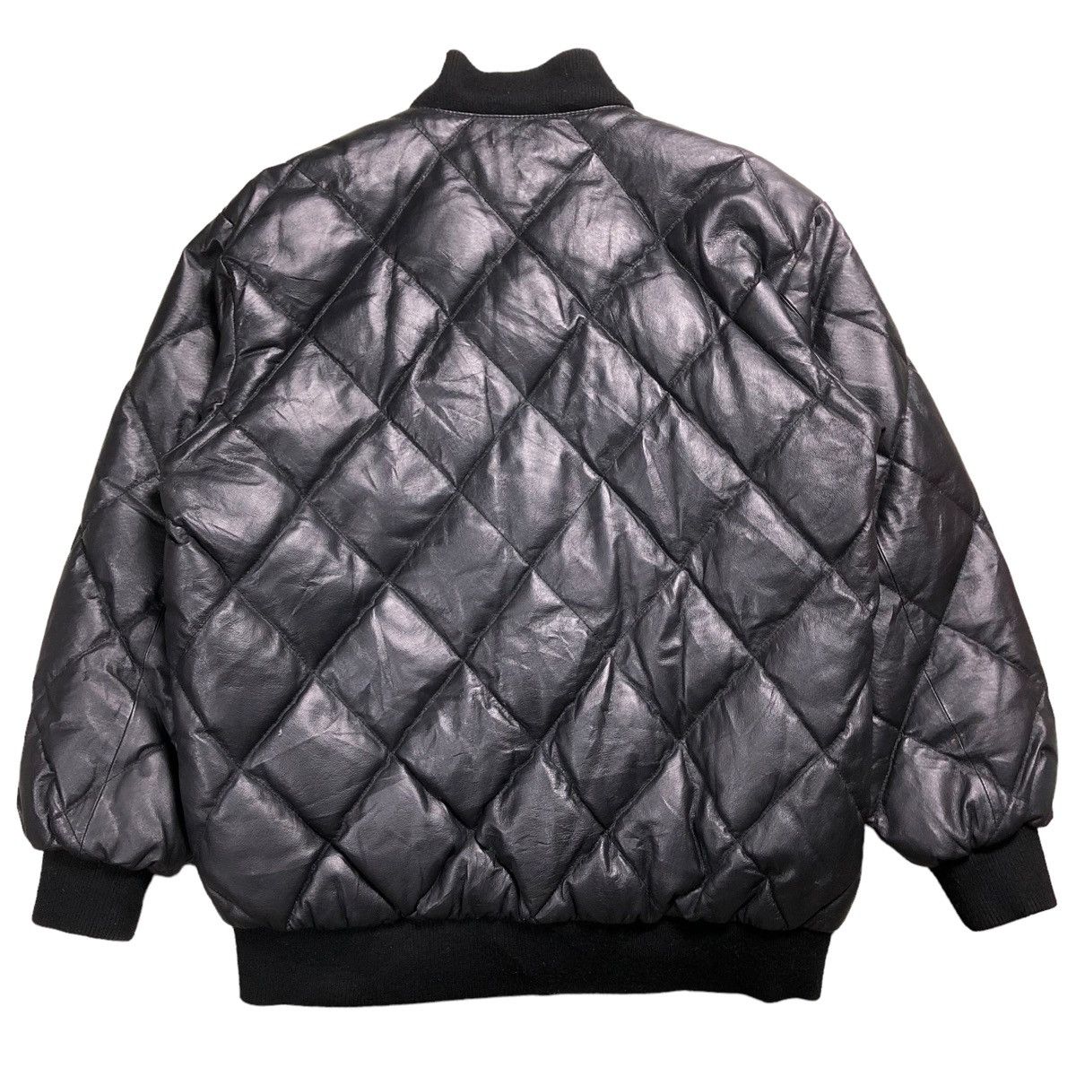 Japanese Brand × Pharrell Pharell William Style Diamond Quilt Bomber Leather Jacket Size US L / EU 52-54 / 3 - 2 Thumbnail
