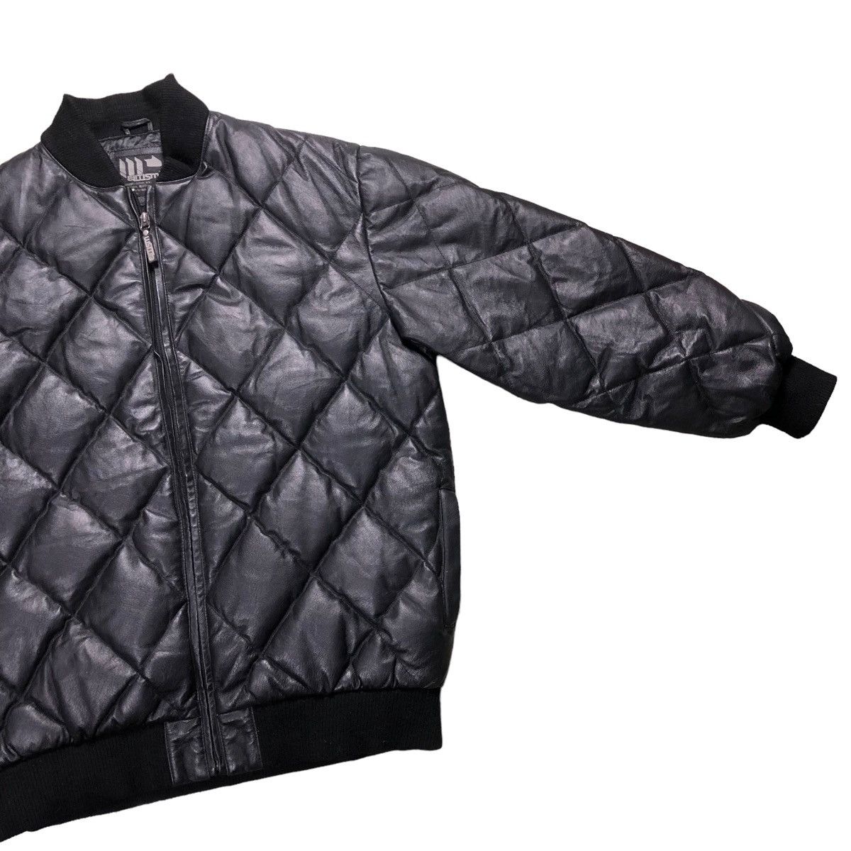 Japanese Brand × Pharrell Pharell William Style Diamond Quilt Bomber Leather Jacket Size US L / EU 52-54 / 3 - 9 Thumbnail