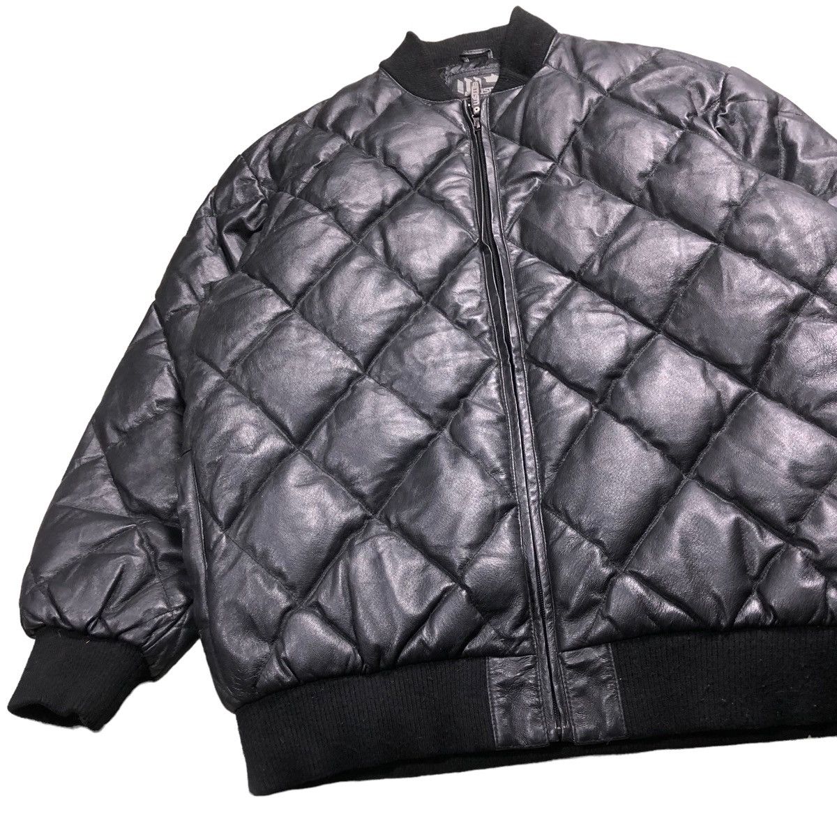 Japanese Brand × Pharrell Pharell William Style Diamond Quilt Bomber Leather Jacket Size US L / EU 52-54 / 3 - 4 Thumbnail