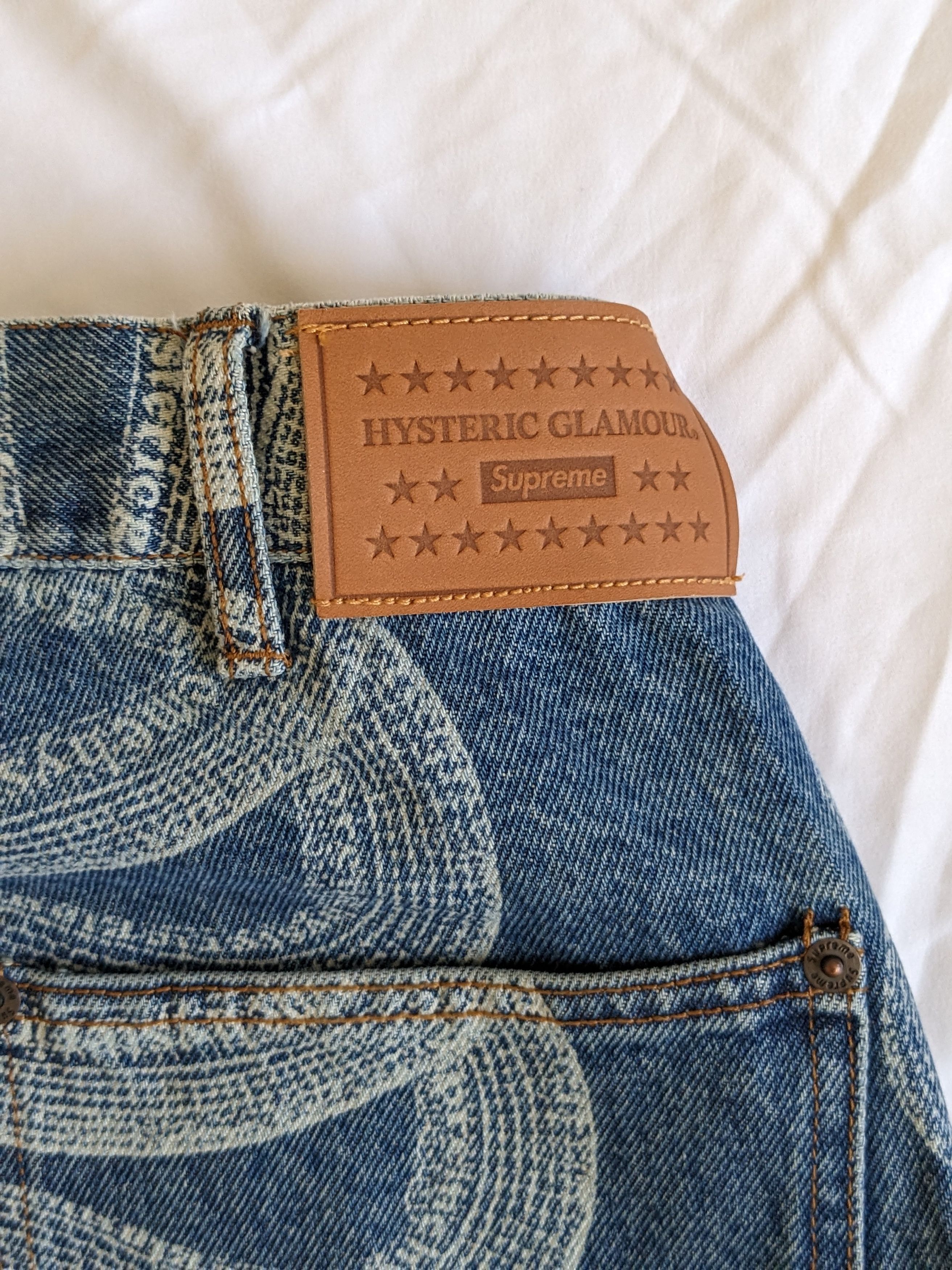 Hysteric Glamour × Supreme Supreme HYSTERIC GLAMOUR Snake Double Knee Denim Pants SZ 30 Size US 30 / EU 46 - 8 Thumbnail