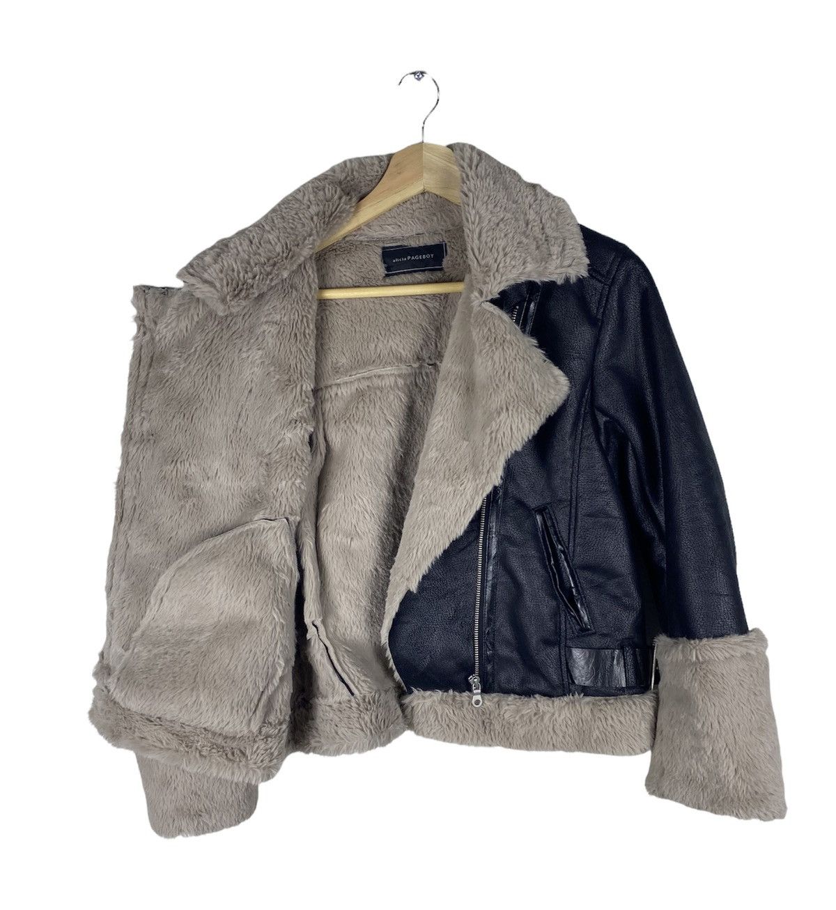 Japanese Brand Alicia Pageboy Womens Fur Lined Coat Jacket Size ONE SIZE - 3 Thumbnail