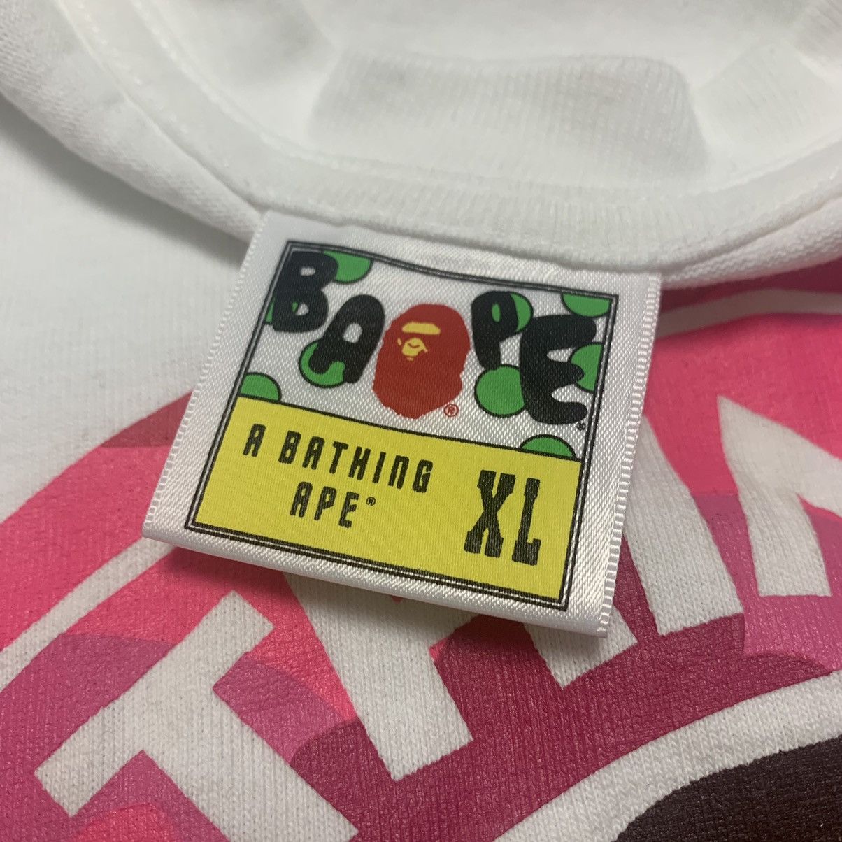 Bape Bape Pink Camo Busy Works XL White Tee Size US XL / EU 56 / 4 - 3 Thumbnail
