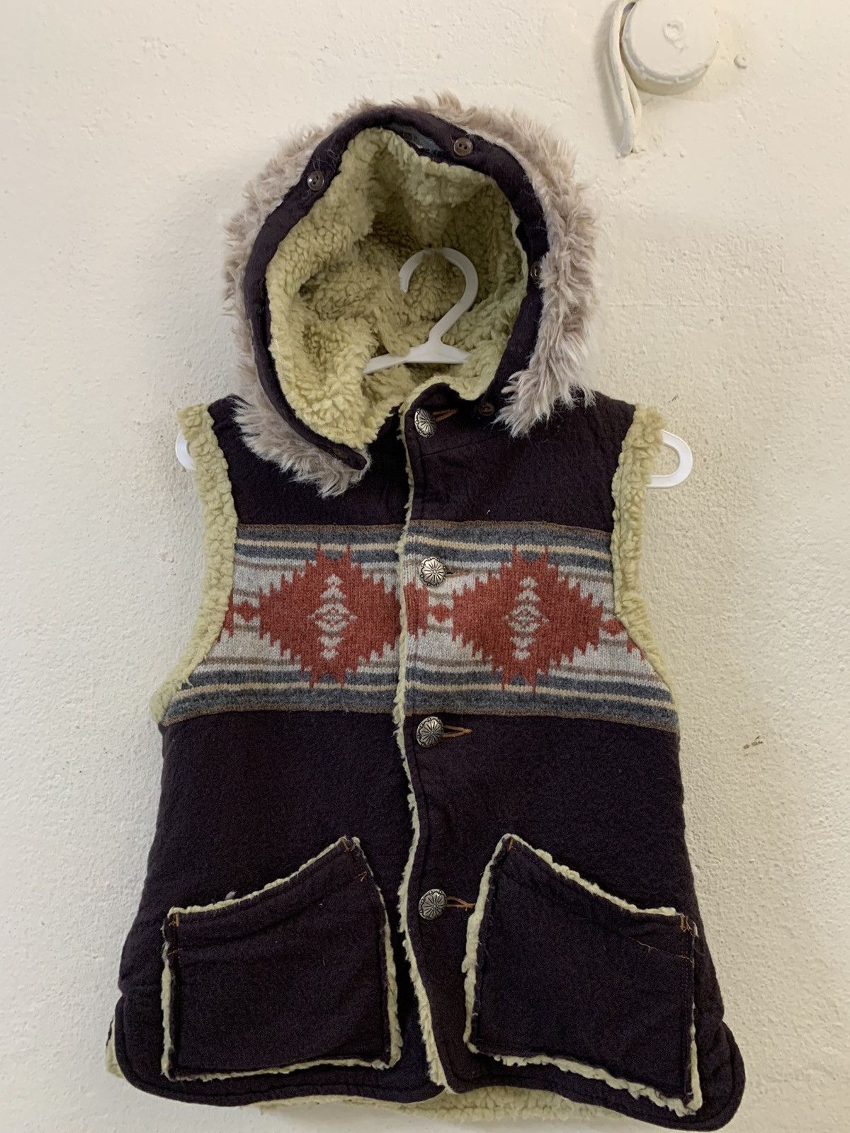 Japanese Brand Jean Nassaus Navajo Hoodie Vest Size US XS / EU 42 / 0 - 1 Thumbnail
